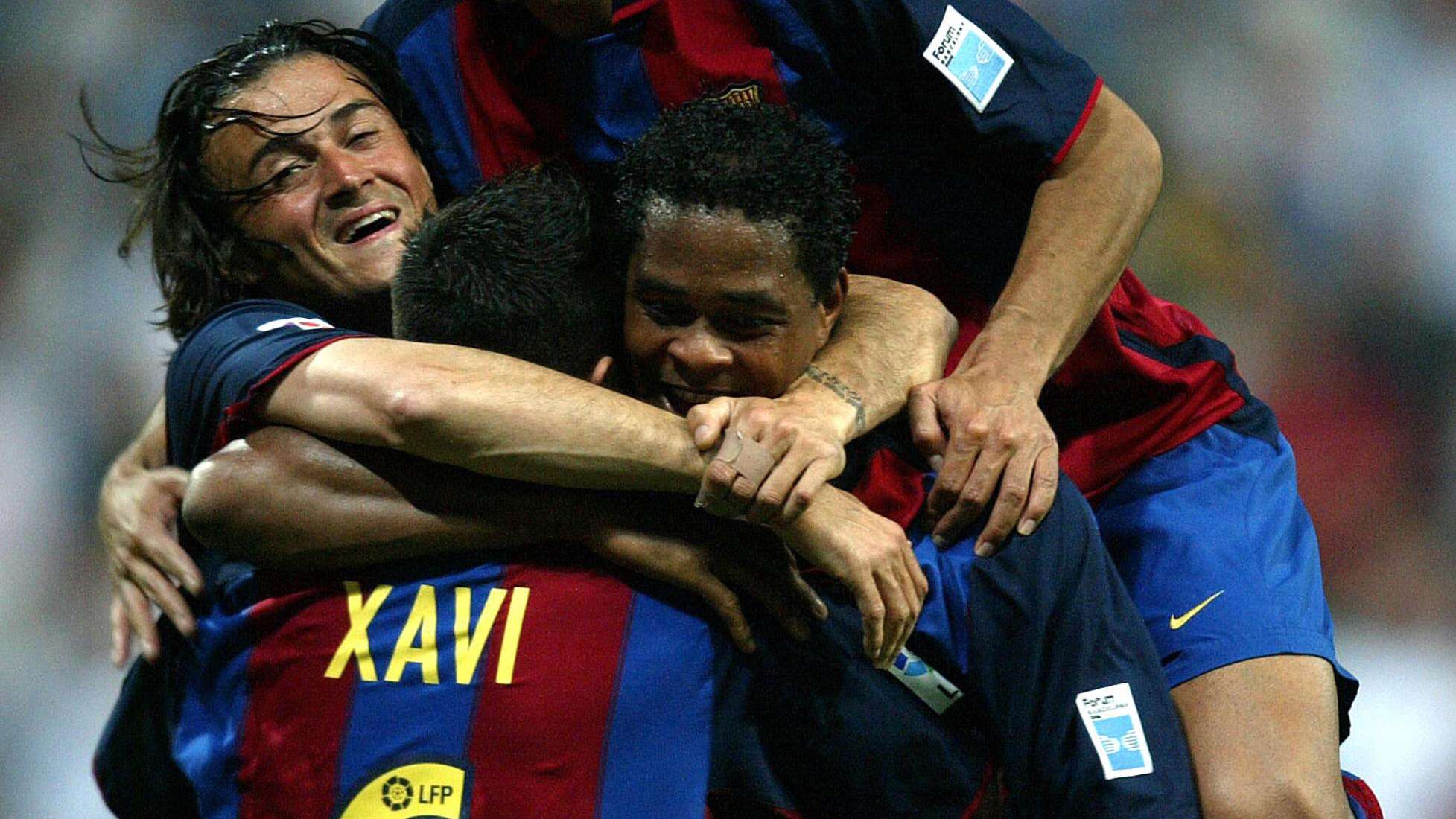 Luis Enrique Xavi Barcelona 2004