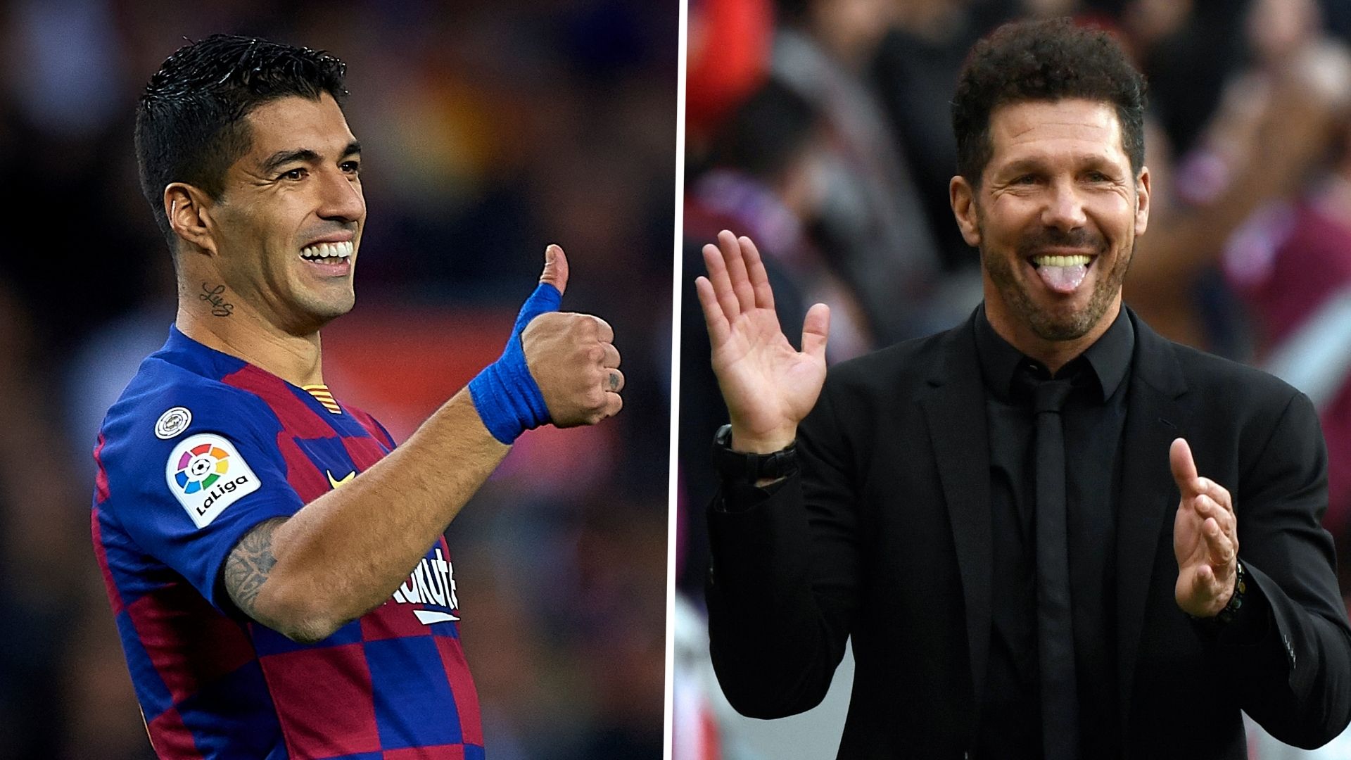 Luis Suarez Diego Simeone Atletico Madrid Barcelona GFX