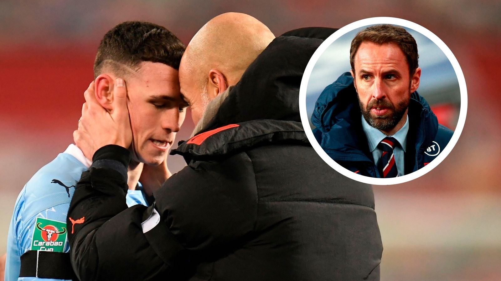 Phil Foden Pep Guardiola Gareth Southgate England Manchester City GFX