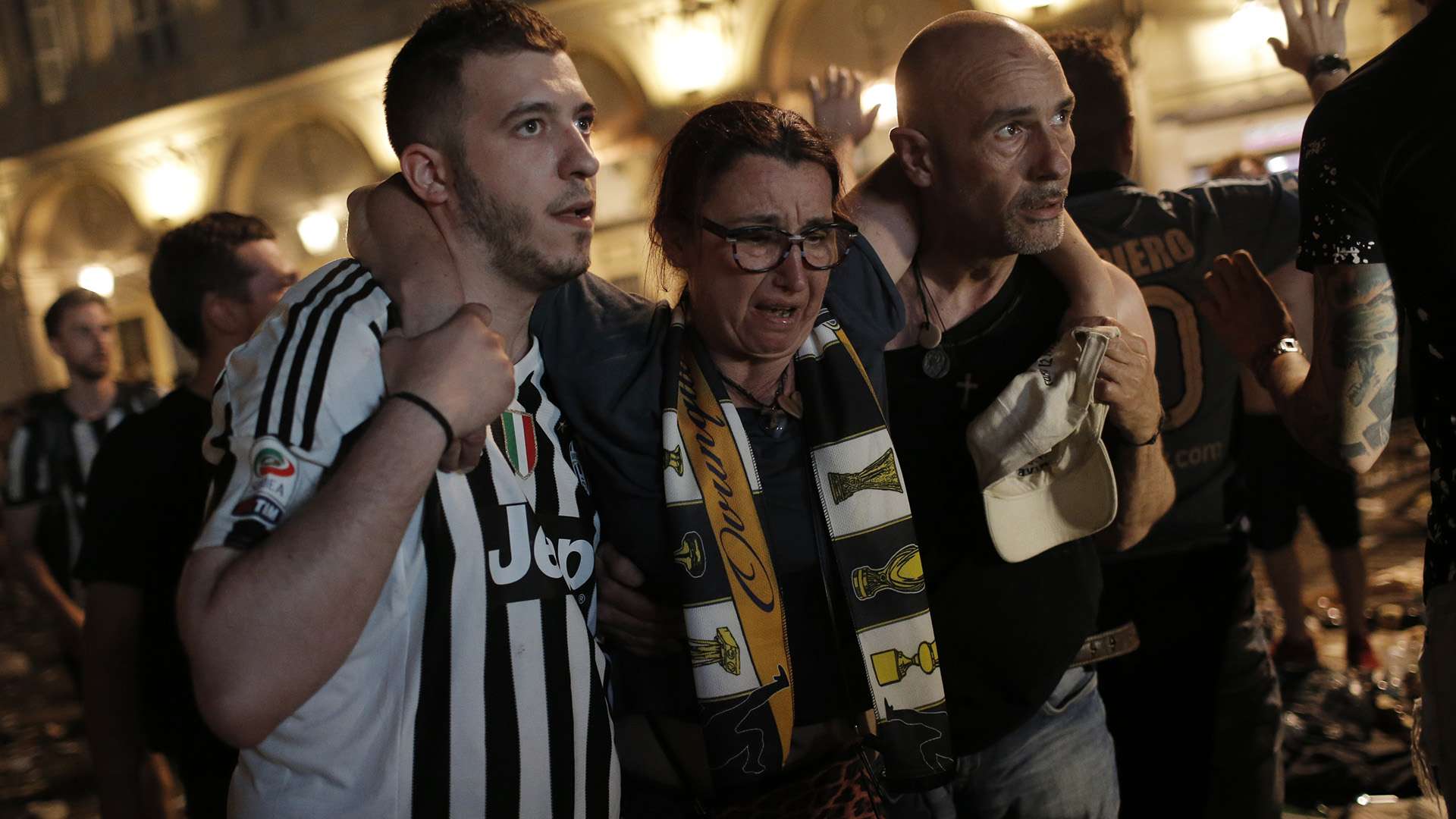 Juventus fans in Turin