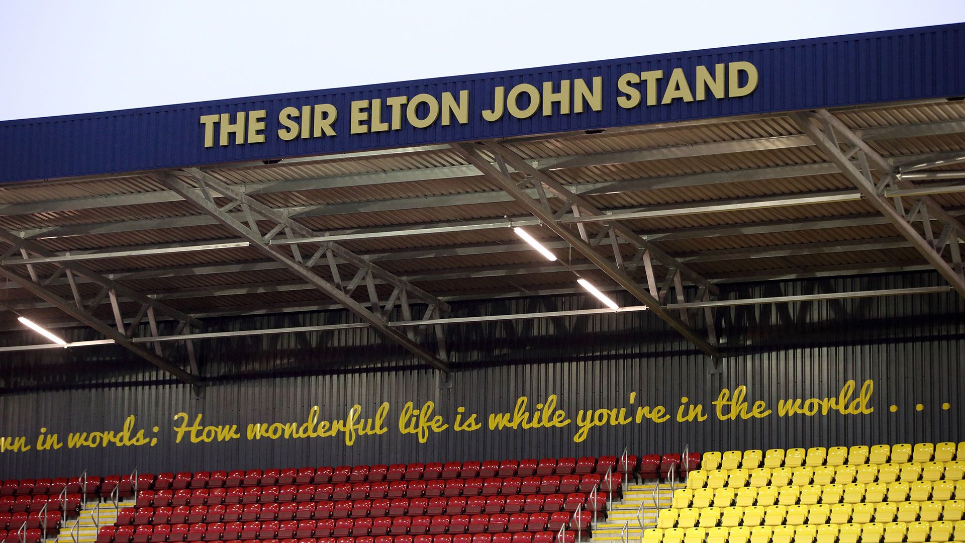 Elton John Stand Vicarage Road Watford