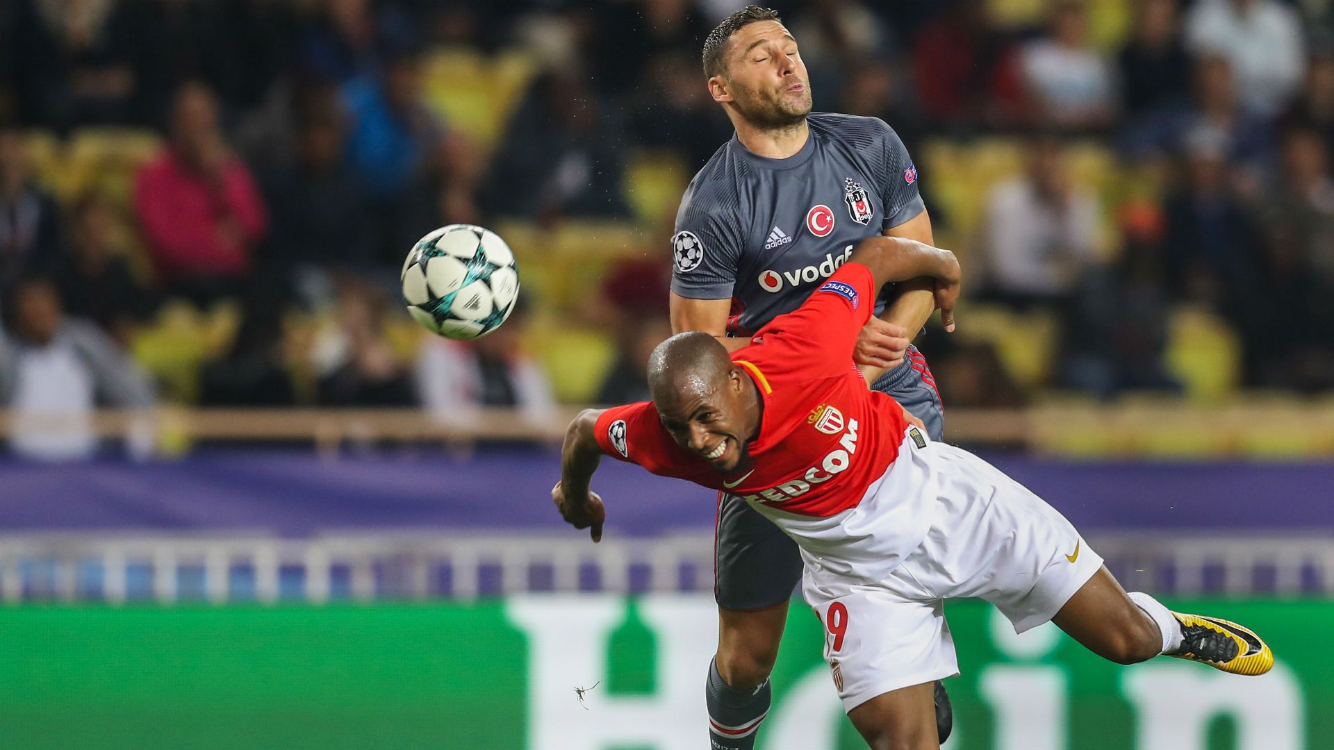 Djibril Sidibe Dusko Tosic Monaco Besiktas UEFA Champions League 17102017