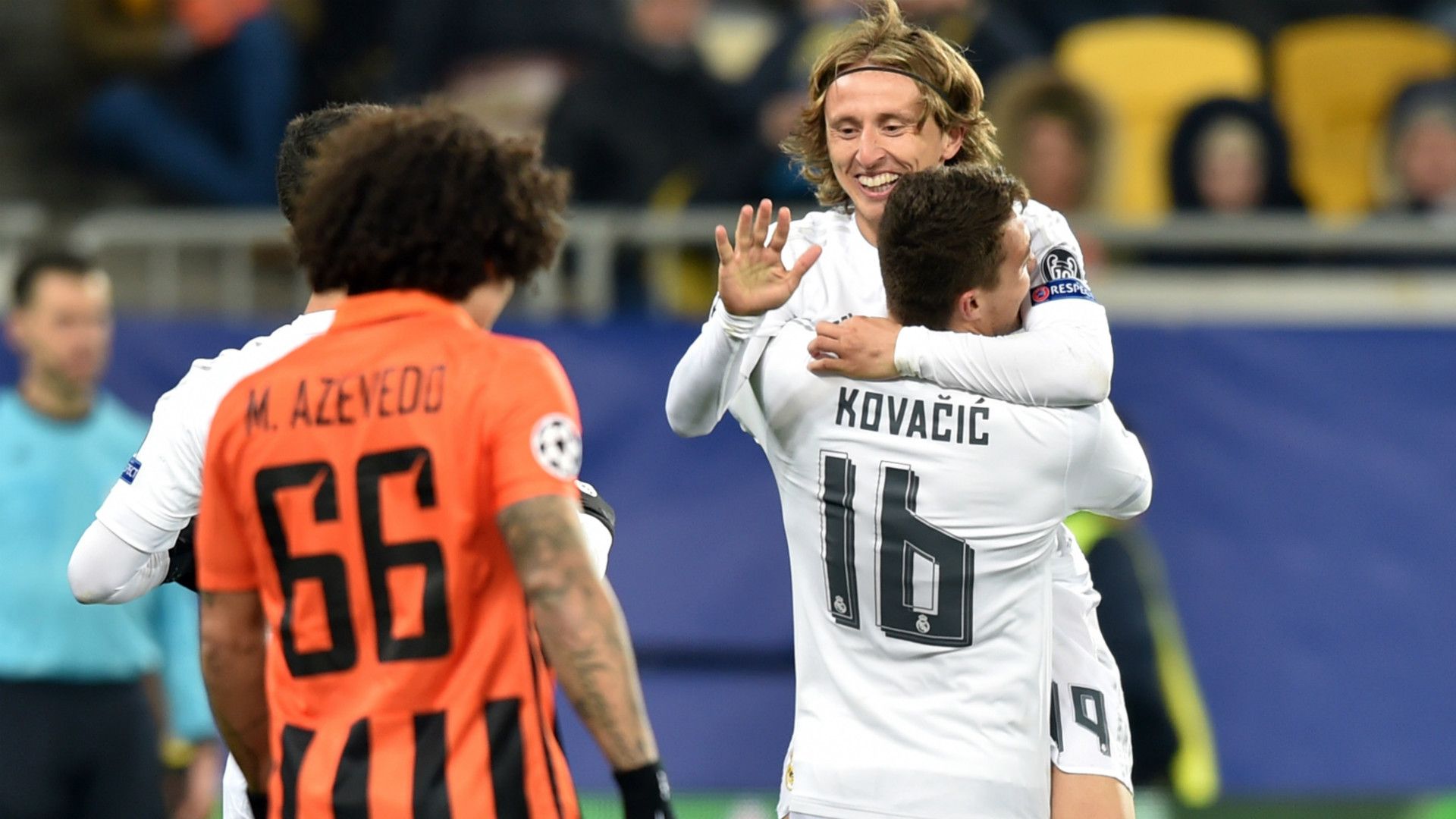 Azevedo Modric Kovacic Shakhtar Donetsk Real Madrid Champions League
