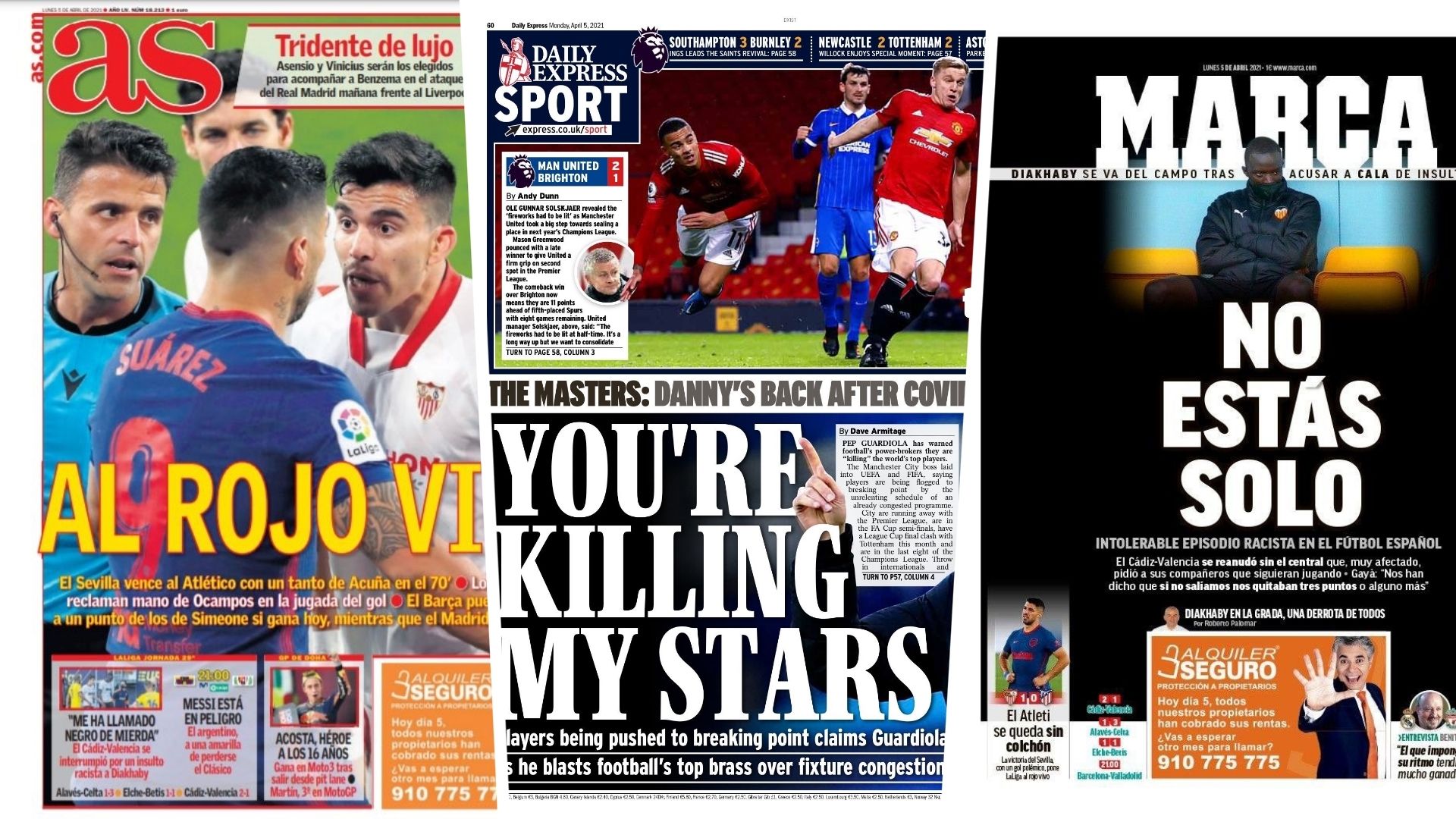 5 April newspapers