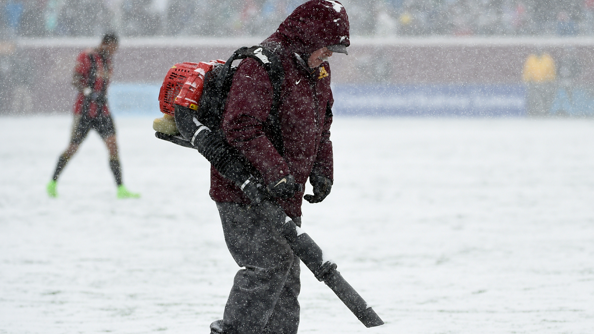Soccer in the snow