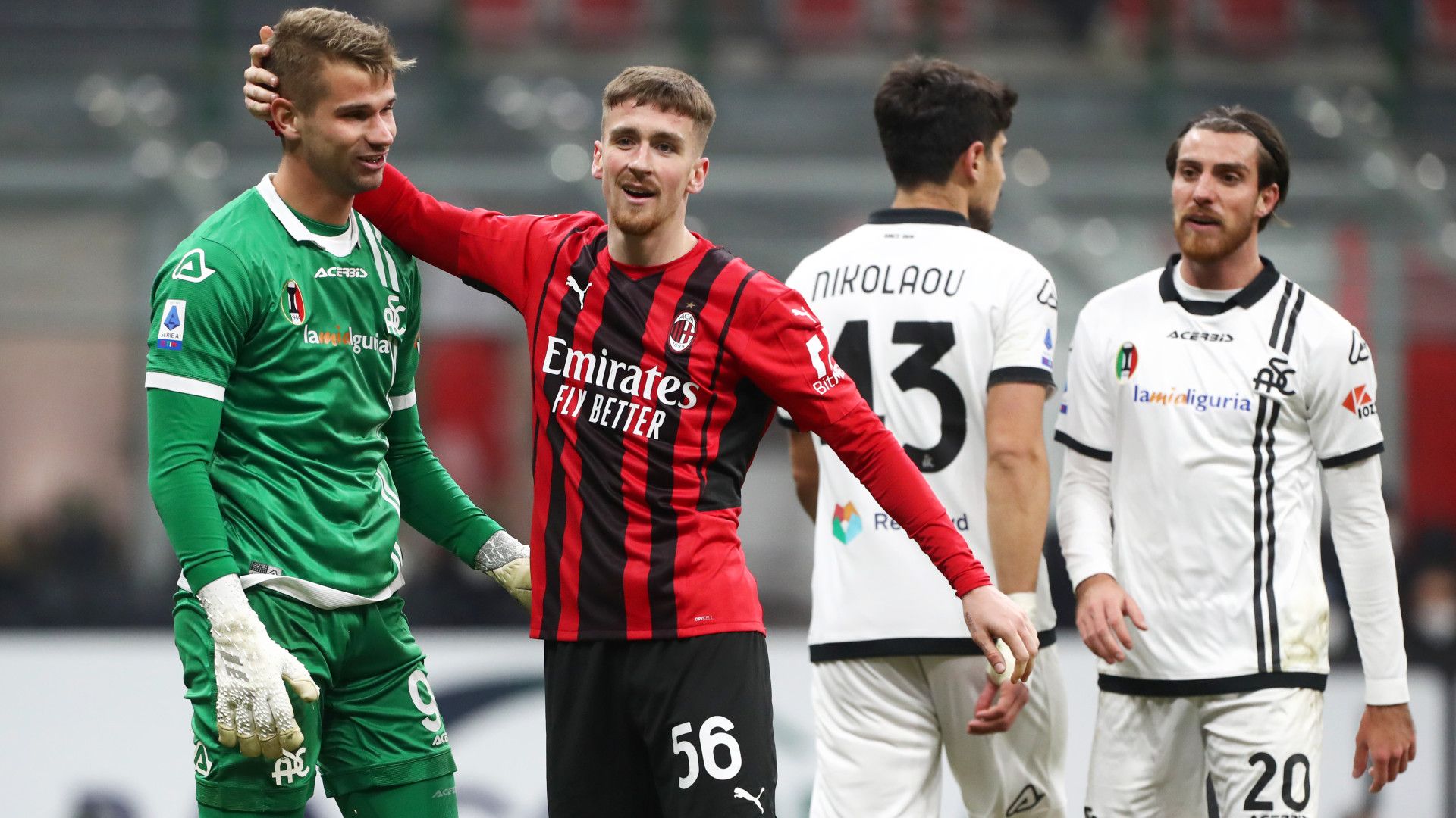 Provedel Saelemaekers Milan Spezia Serie A