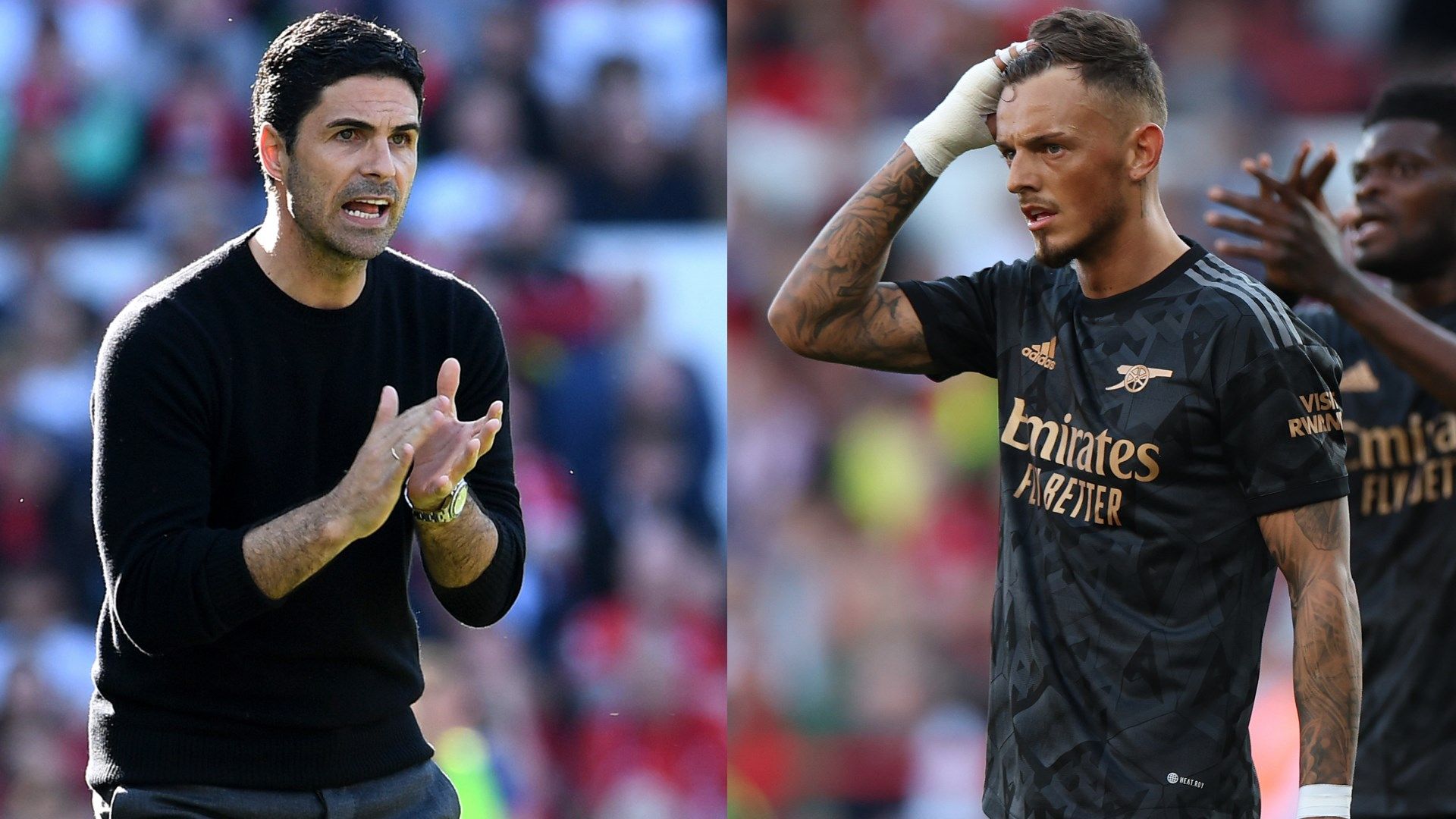 Mikel Arteta Ben White Arsenal 2022-23