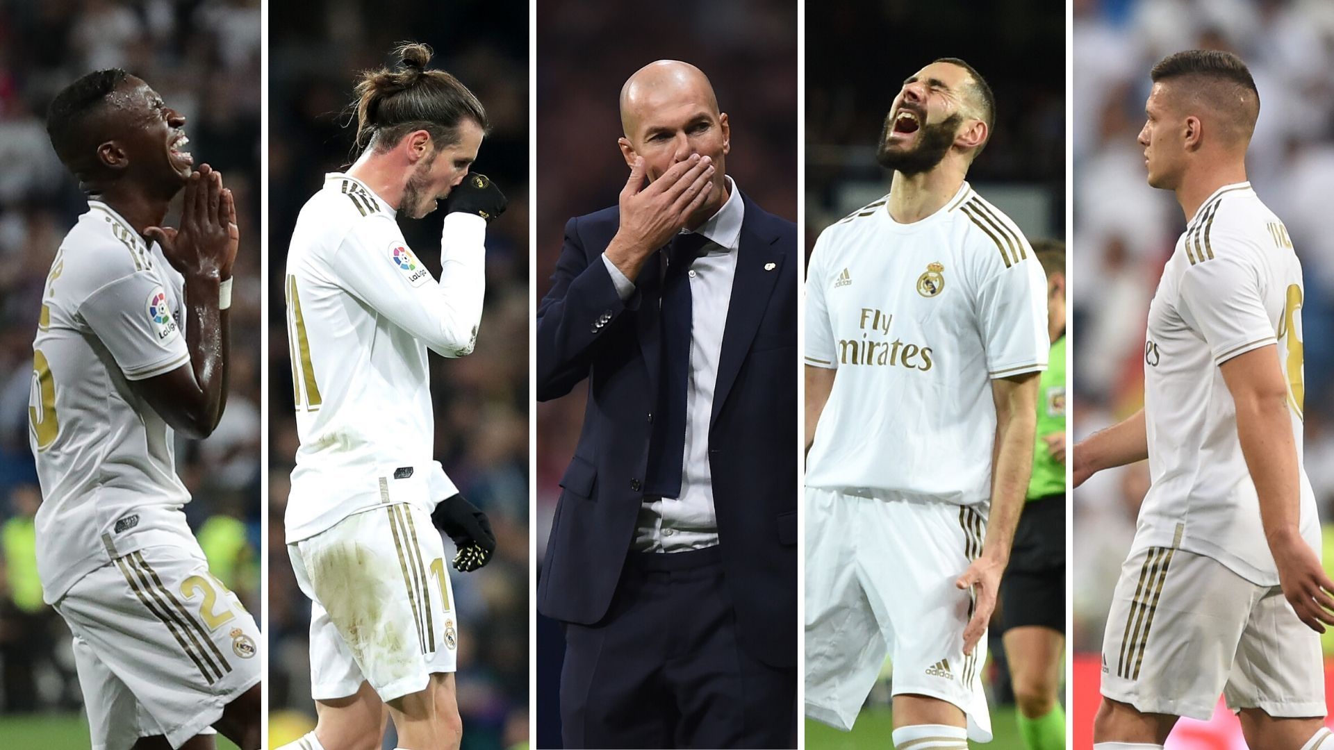 Vinicius, Bale, Zidane, Benzema y Jovic, Real Madrid