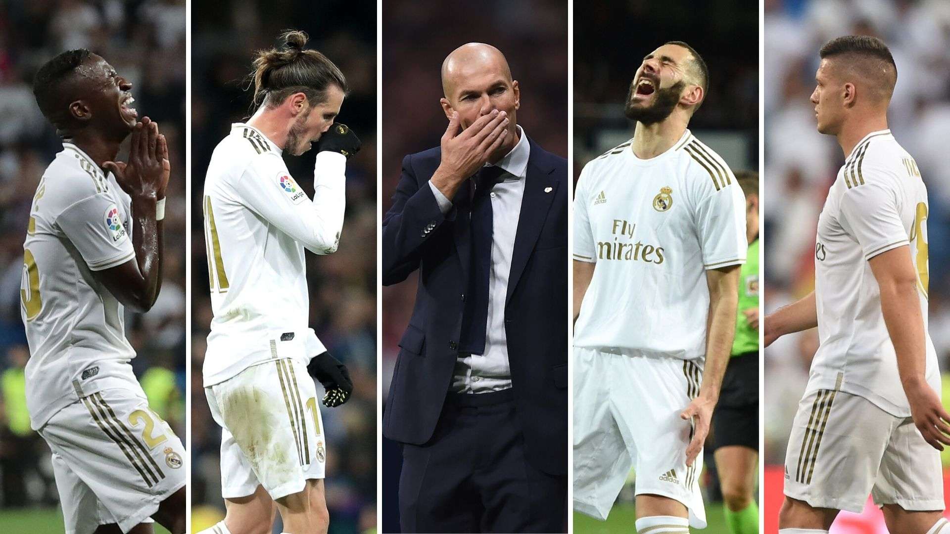 Vinicius, Bale, Zidane, Benzema y Jovic, Real Madrid