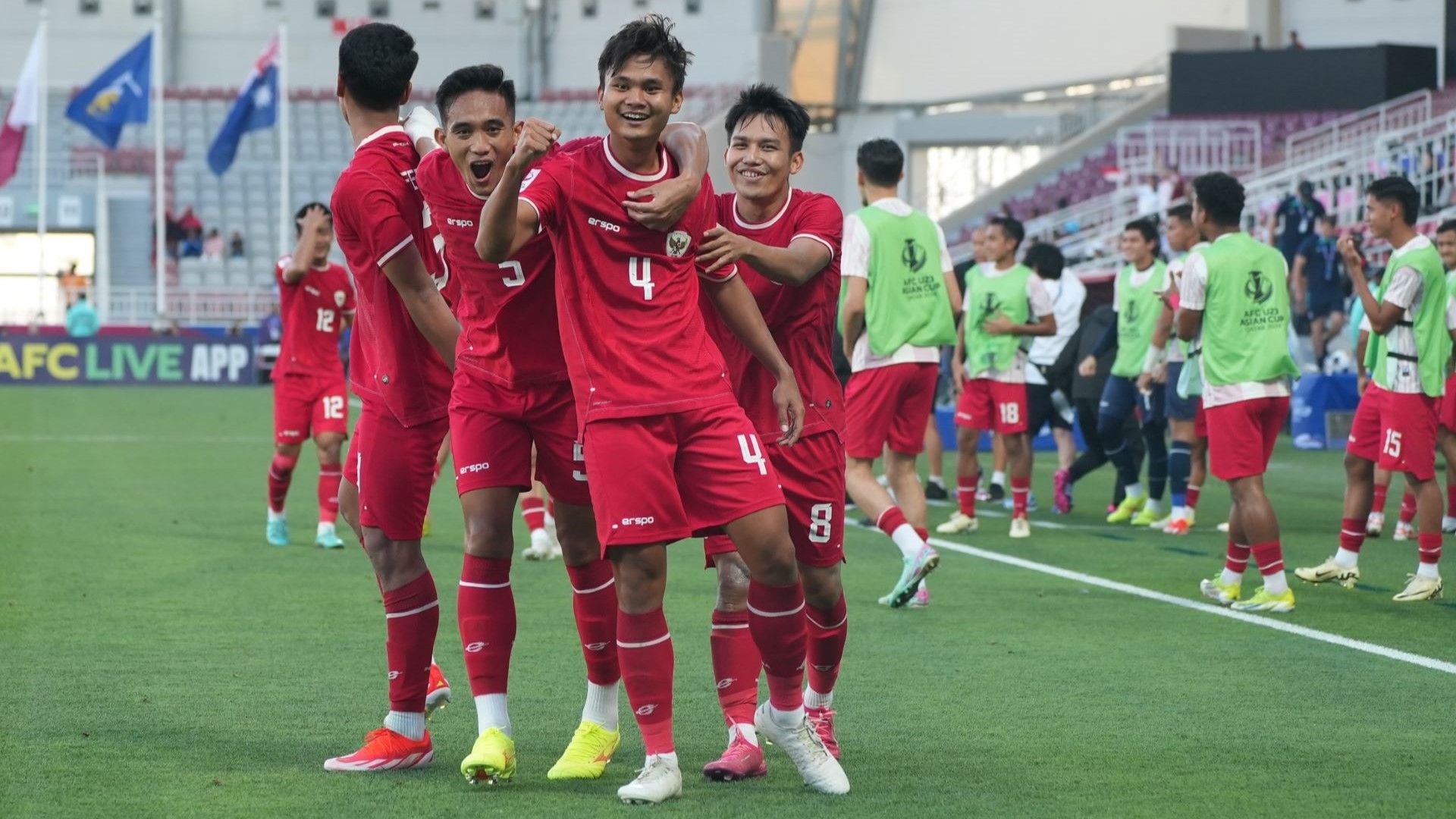 Selebrasi Timnas Indonesia U-23 vs Australia U-23 18042024