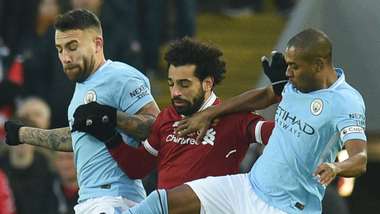Nicolas Otamendi Mohamed Salah Fernandinho Manchester City Liverpool