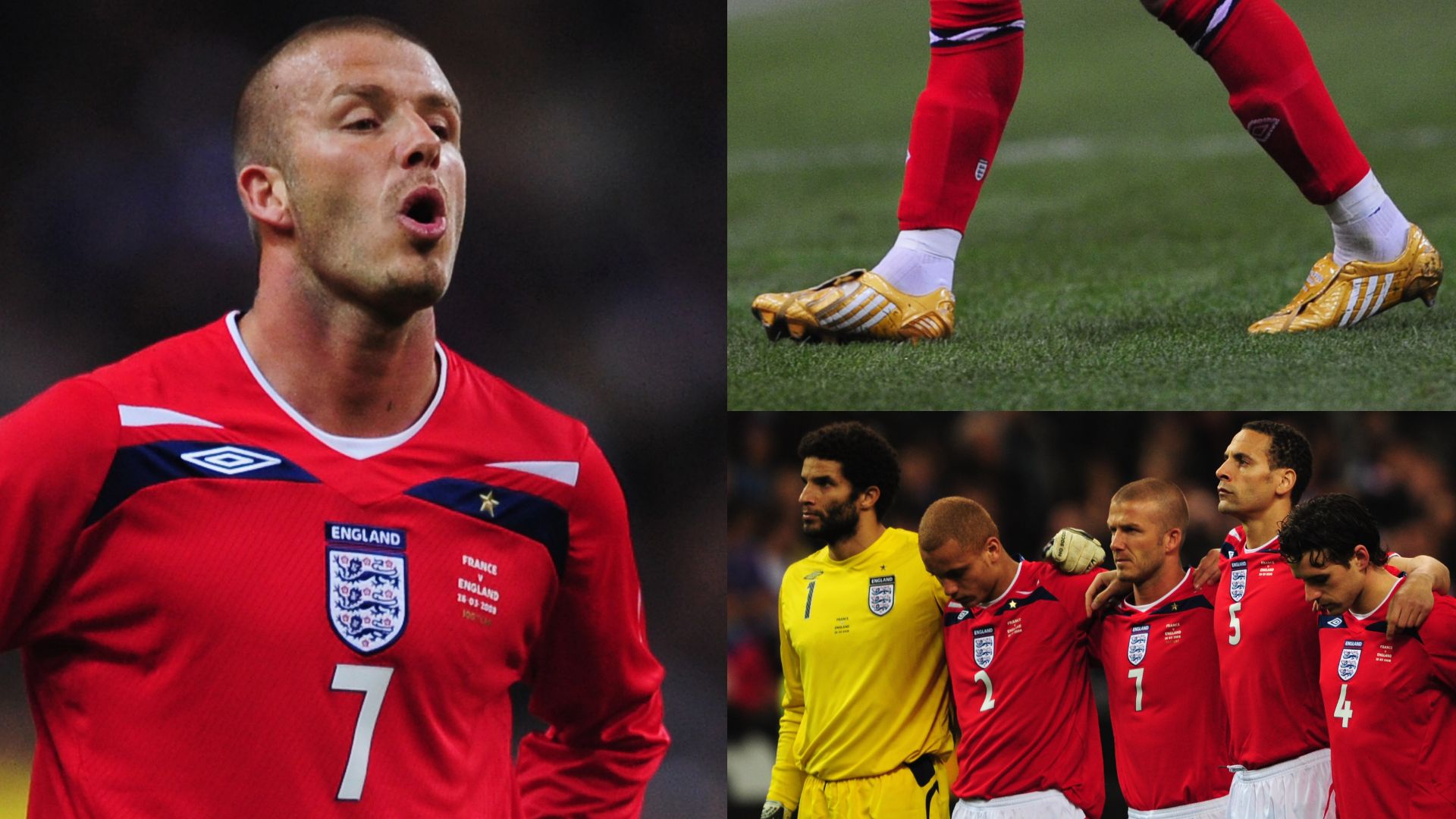 David Beckham England 100 cap boots