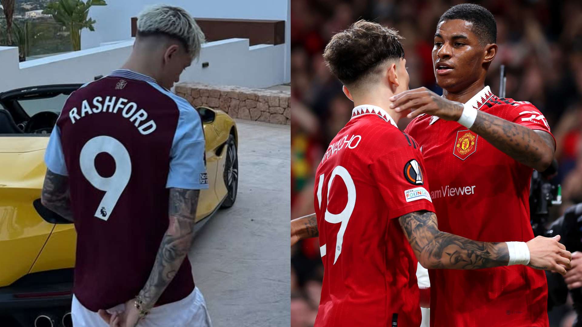 Alejandro Garnacho Marcus Rashford shirt 2025