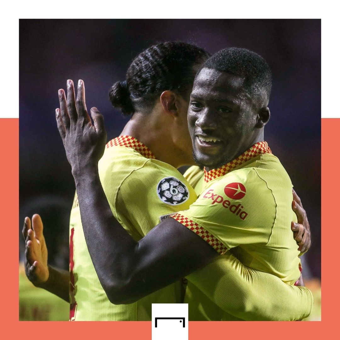 Ibrahima Konate Virgil van Dijk Liverpool Benfica Champions League 2021-22 GFX