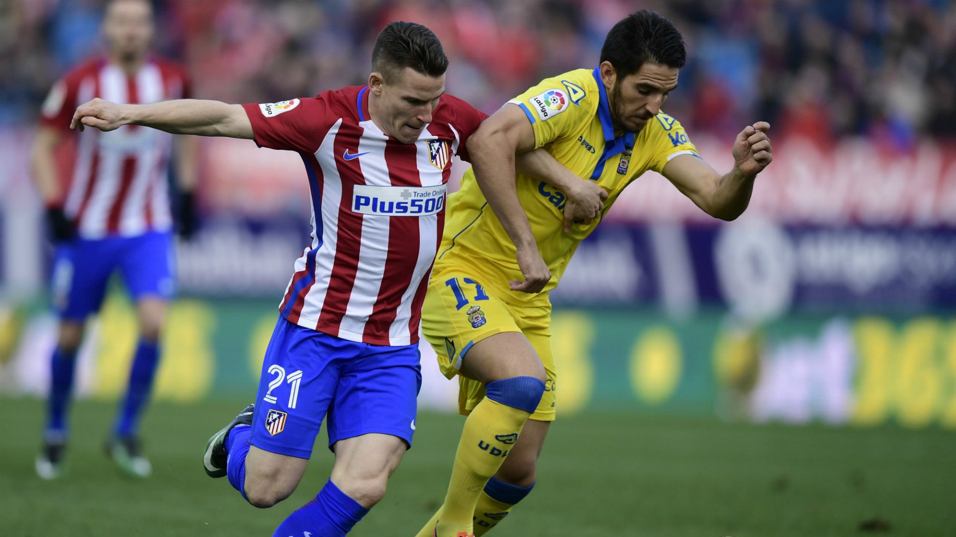 KEVIN GAMEIRO PEDRO BIGAS ATLETICO MADRID LAS PALMAS LALIGA 12172016