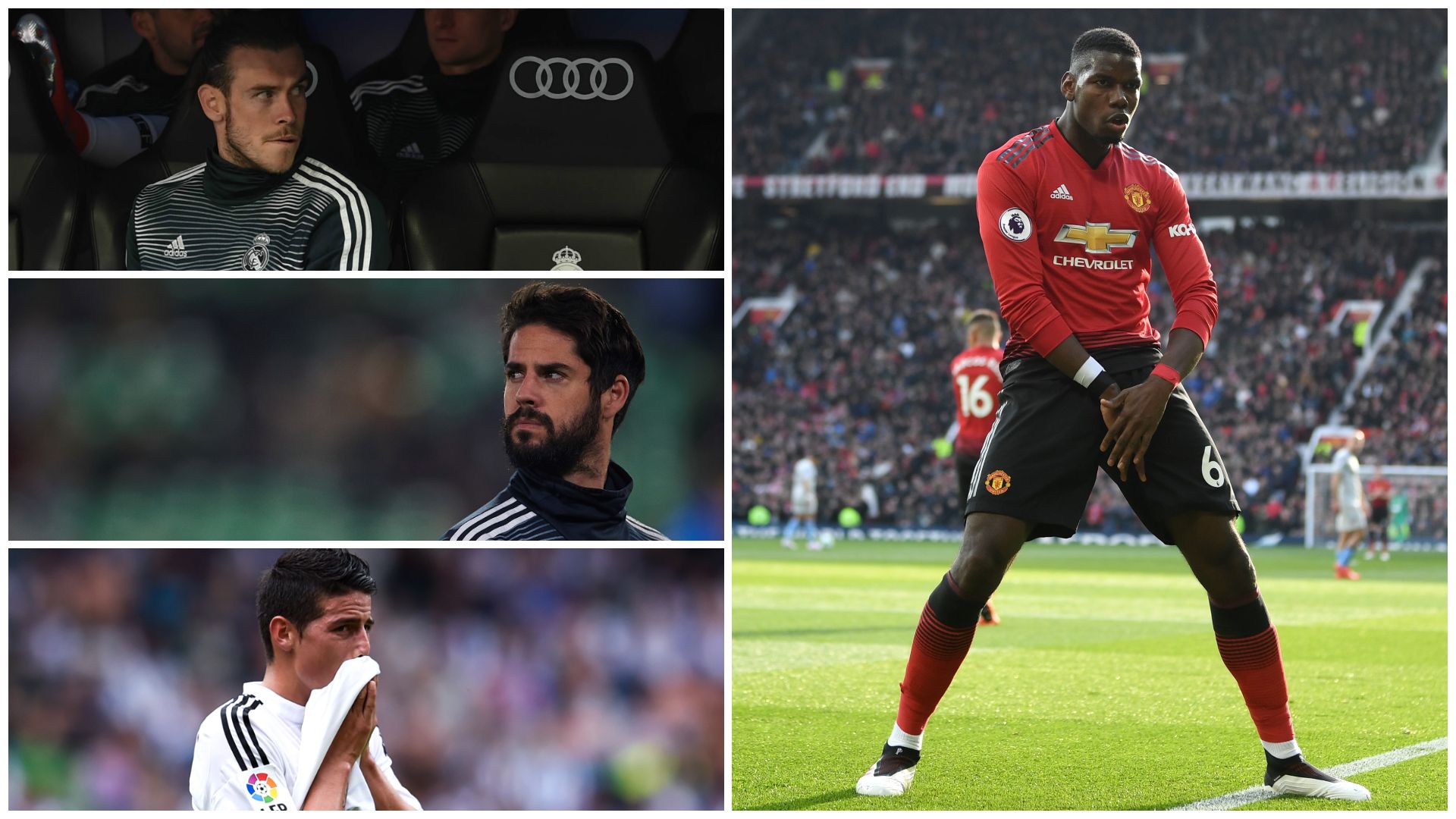 GFX Info Paul Pogba, Gareth Bale, Isco Alarcon and James Rodriguez, part of Real Madrid transfer market