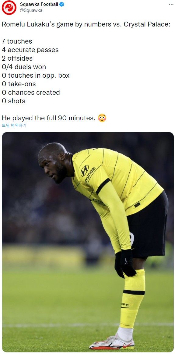 루카쿠 기록 vs 팰리스