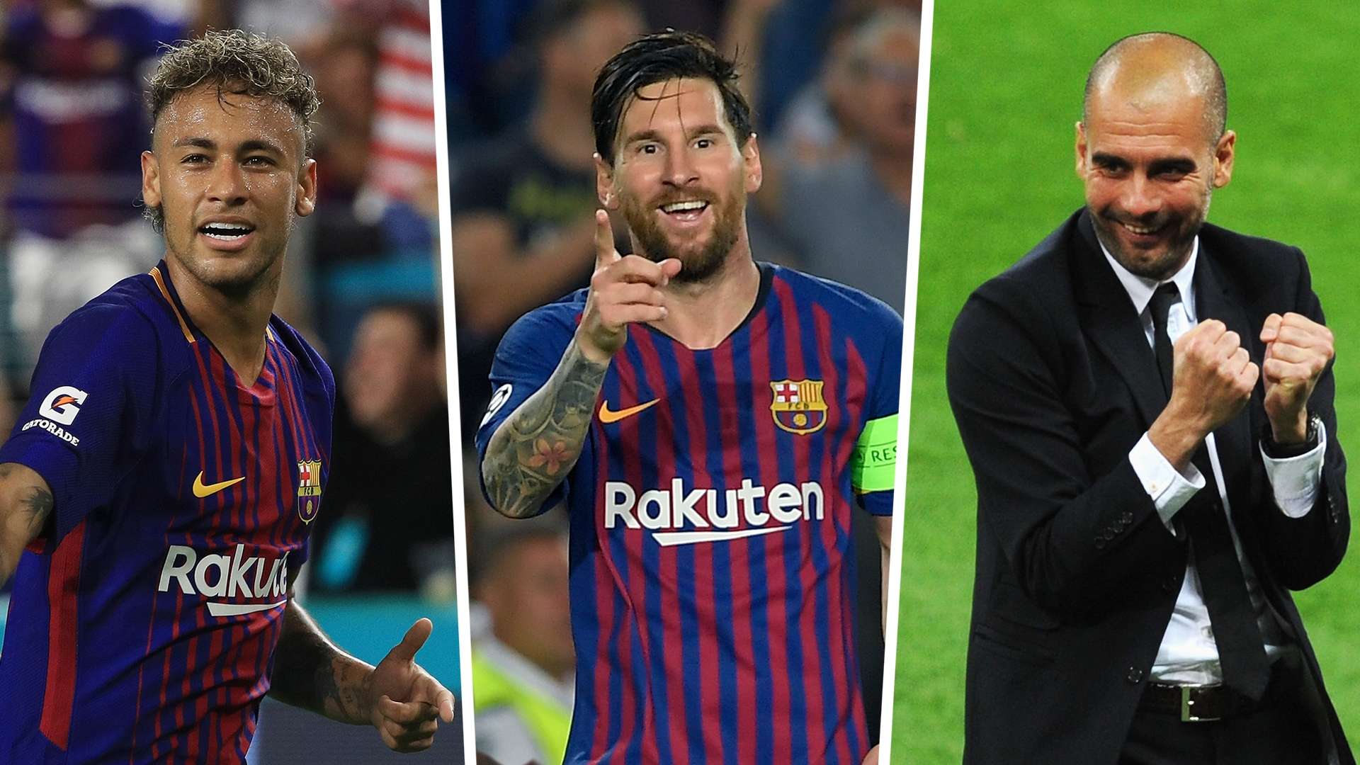 Neymar, Messi, Guardiola