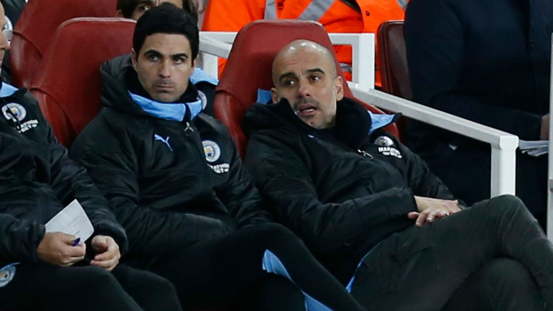 Mikel Arteta Pep Guardiola Manchester City 2019-20