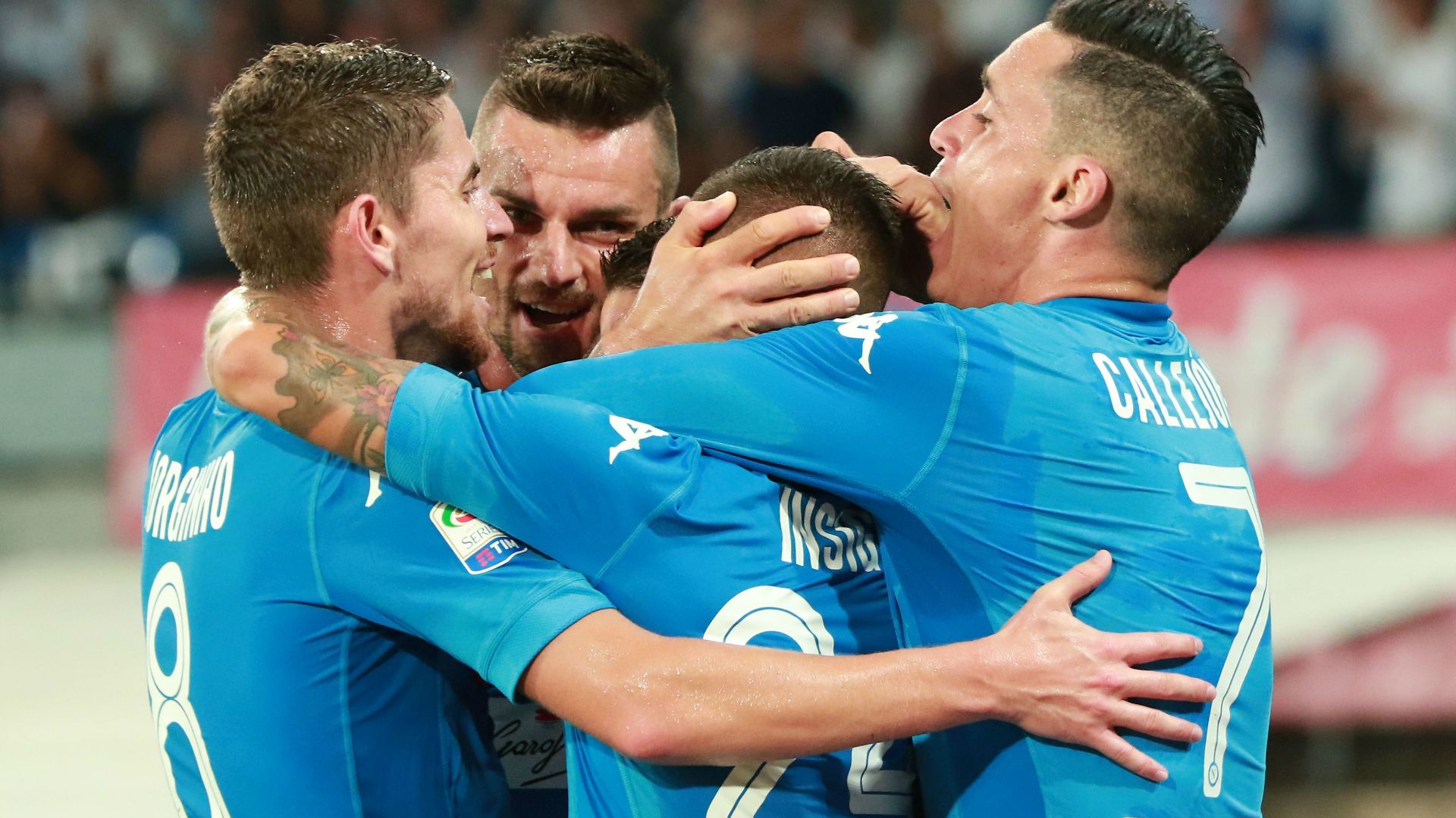 Napoli celebrating Serie A