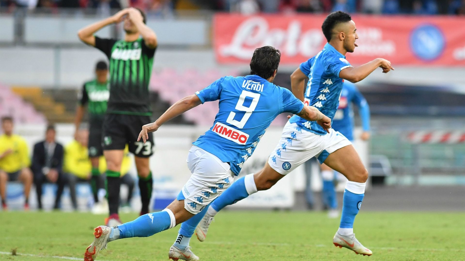 Simone Verdi Adam Ounas Napoli Sassuolo Serie A