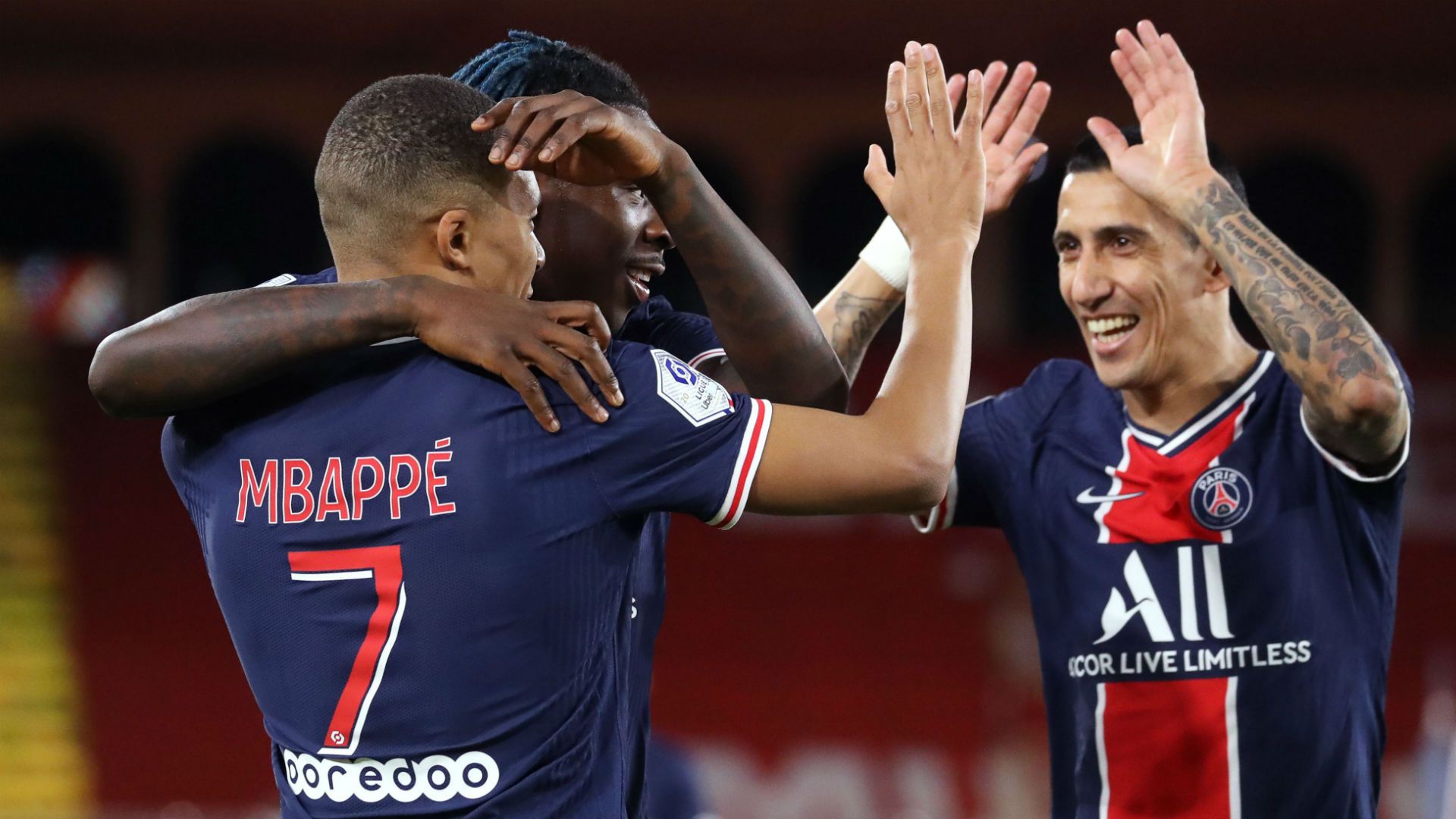 Kylian Mbappe Angel Di Maria Monaco PSG Ligue 1 20112020