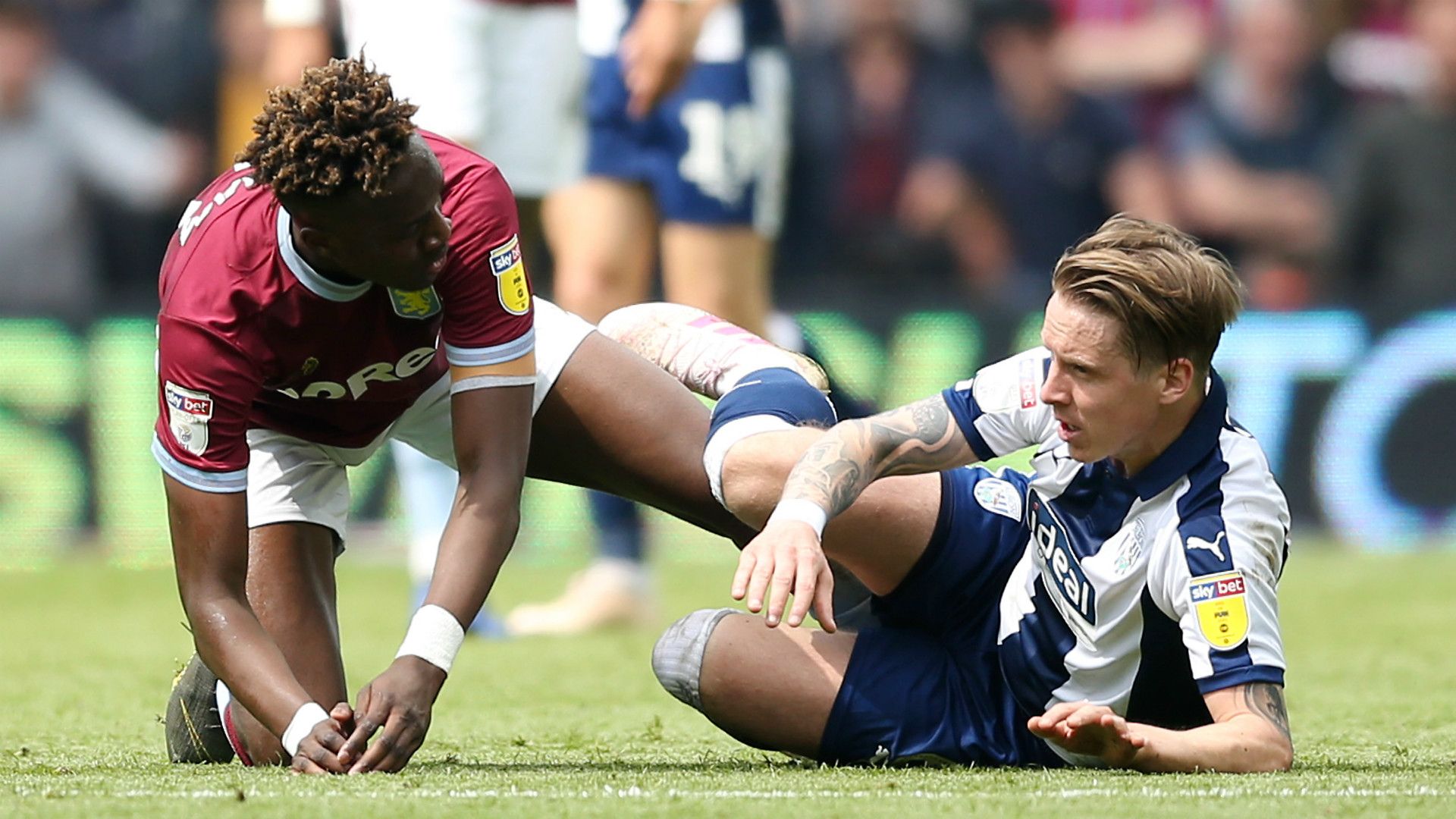 Tammy Abraham Stefan Johansen Aston Villa WBA Getty
