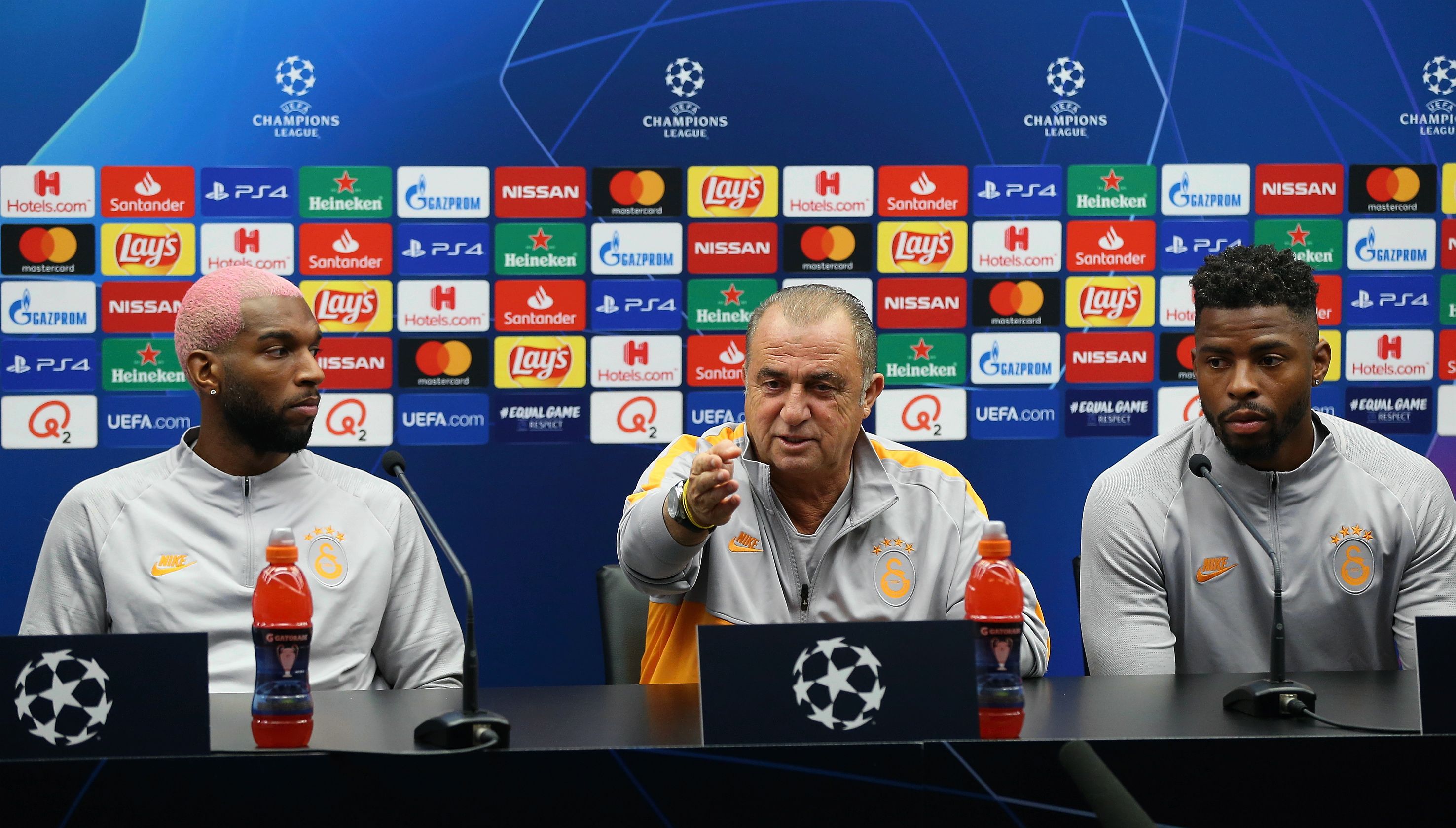 Galatasaray - Ryan Babel, Fatih Terim, Ryan Donk 09172019