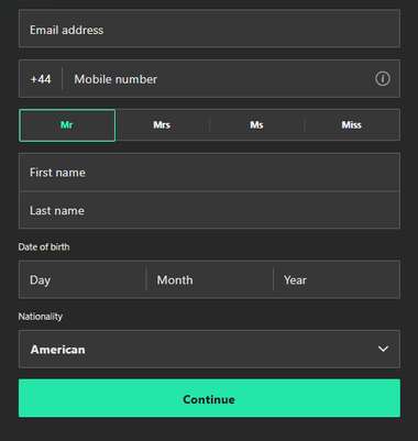 bet365 sign up info