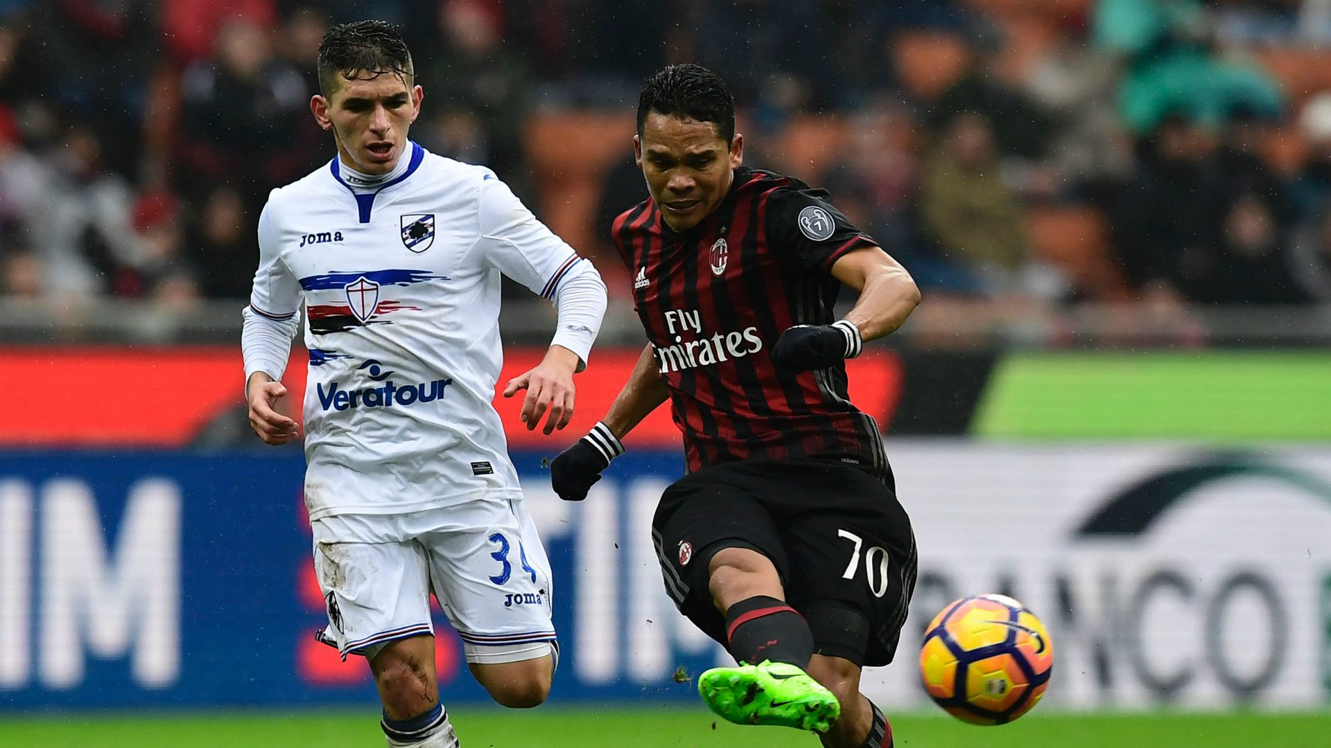 Lucas Torreia, Carlos Bacca, Milan, Sampdoria, Serie A, 02052017