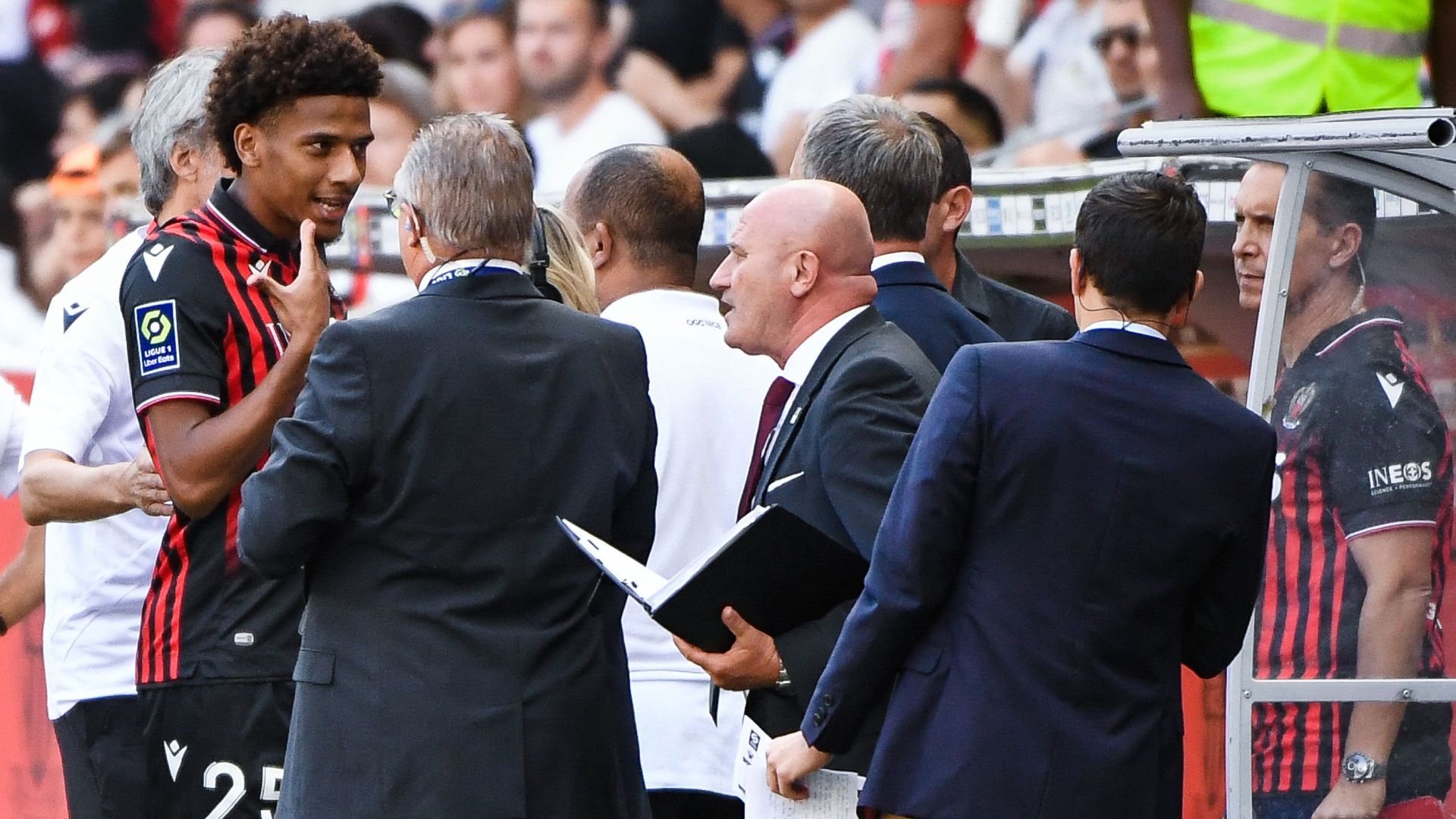 OGC Nice Angers expulsion record Todibo