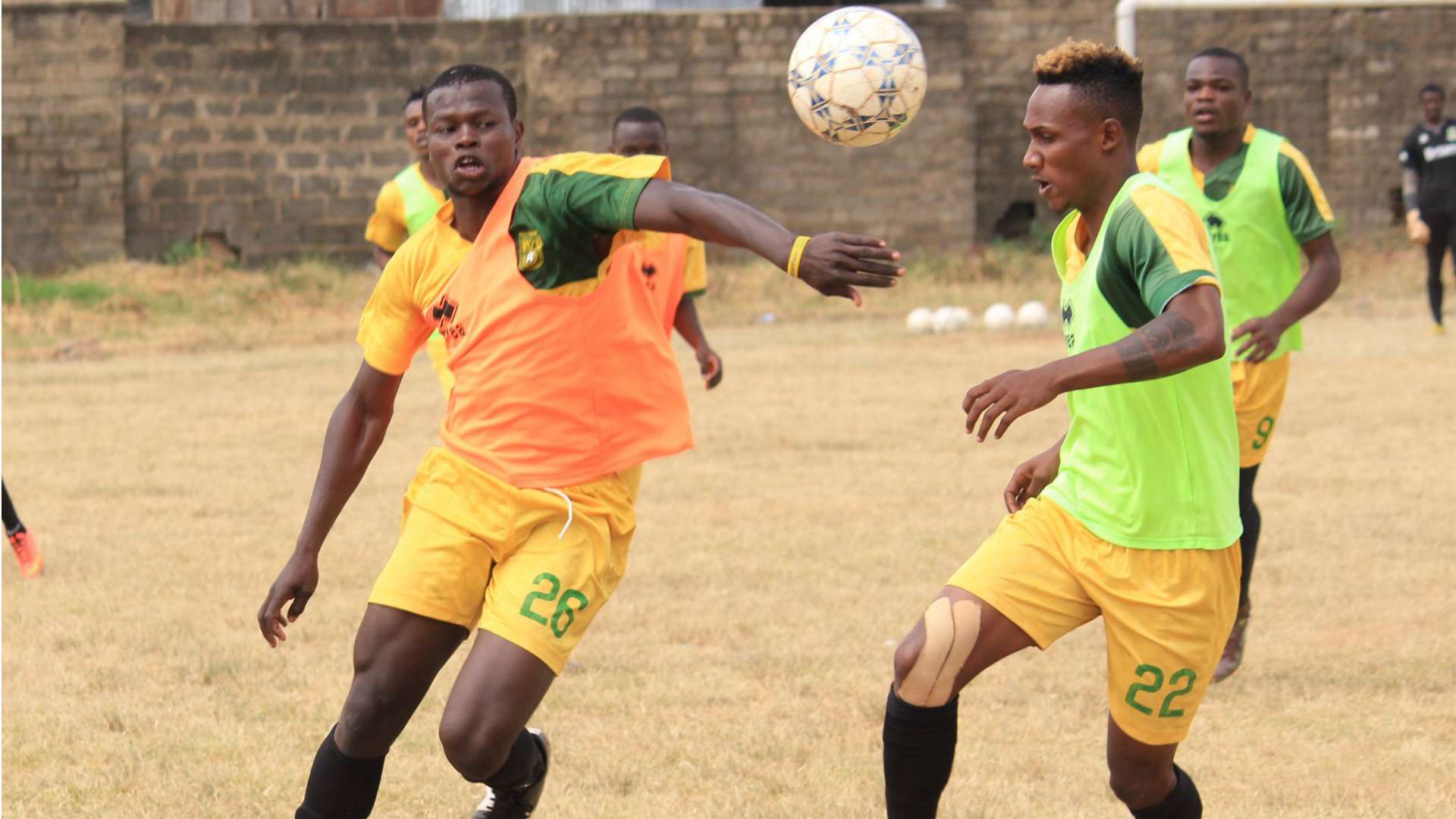 Mathare United players in training.