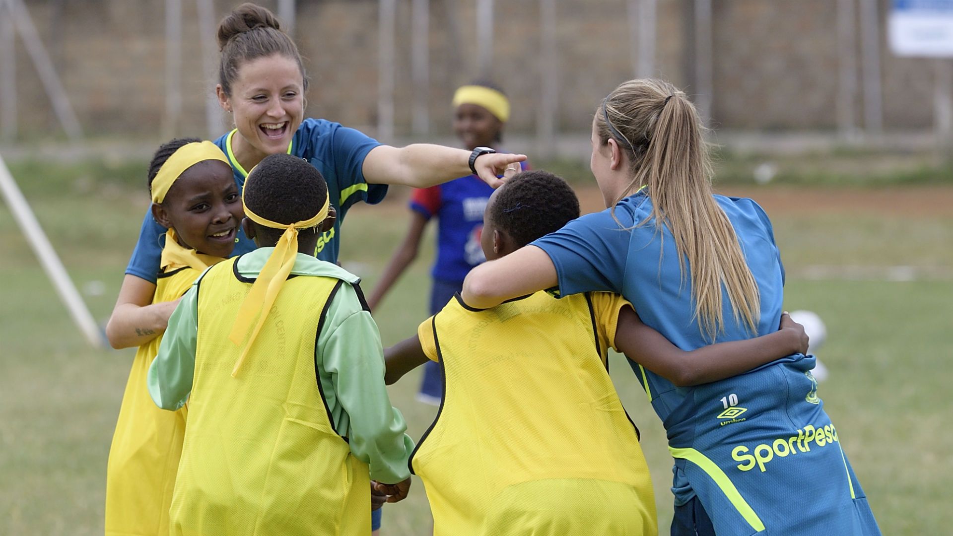 Everton Girls in Kenya with Kariobangi Sharks.