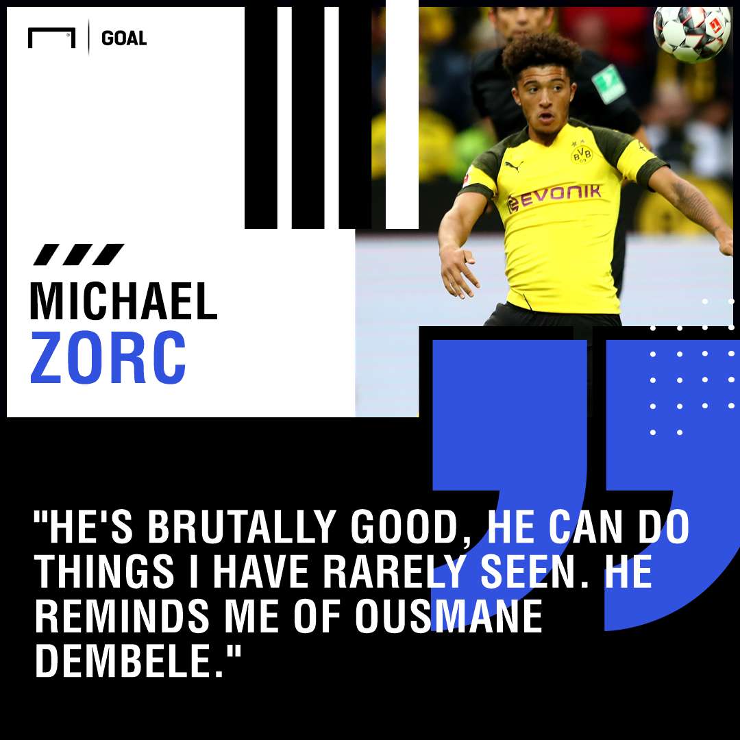 Jadon Sancho Ousmane Dembele comparison Michael Zorc