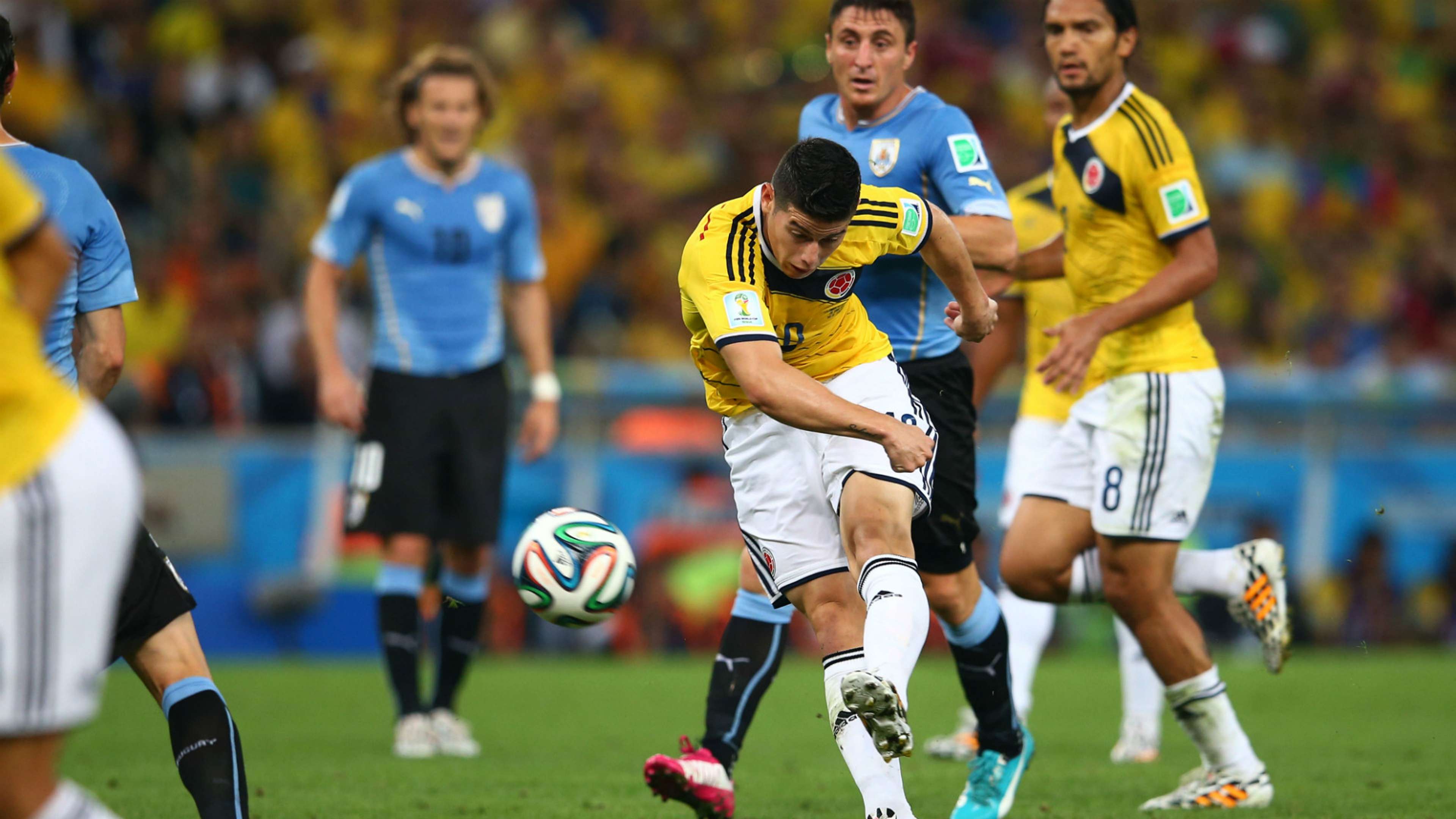 James Rodriguez Colombia Uruguay FIFA World Cup Brazil 2014
