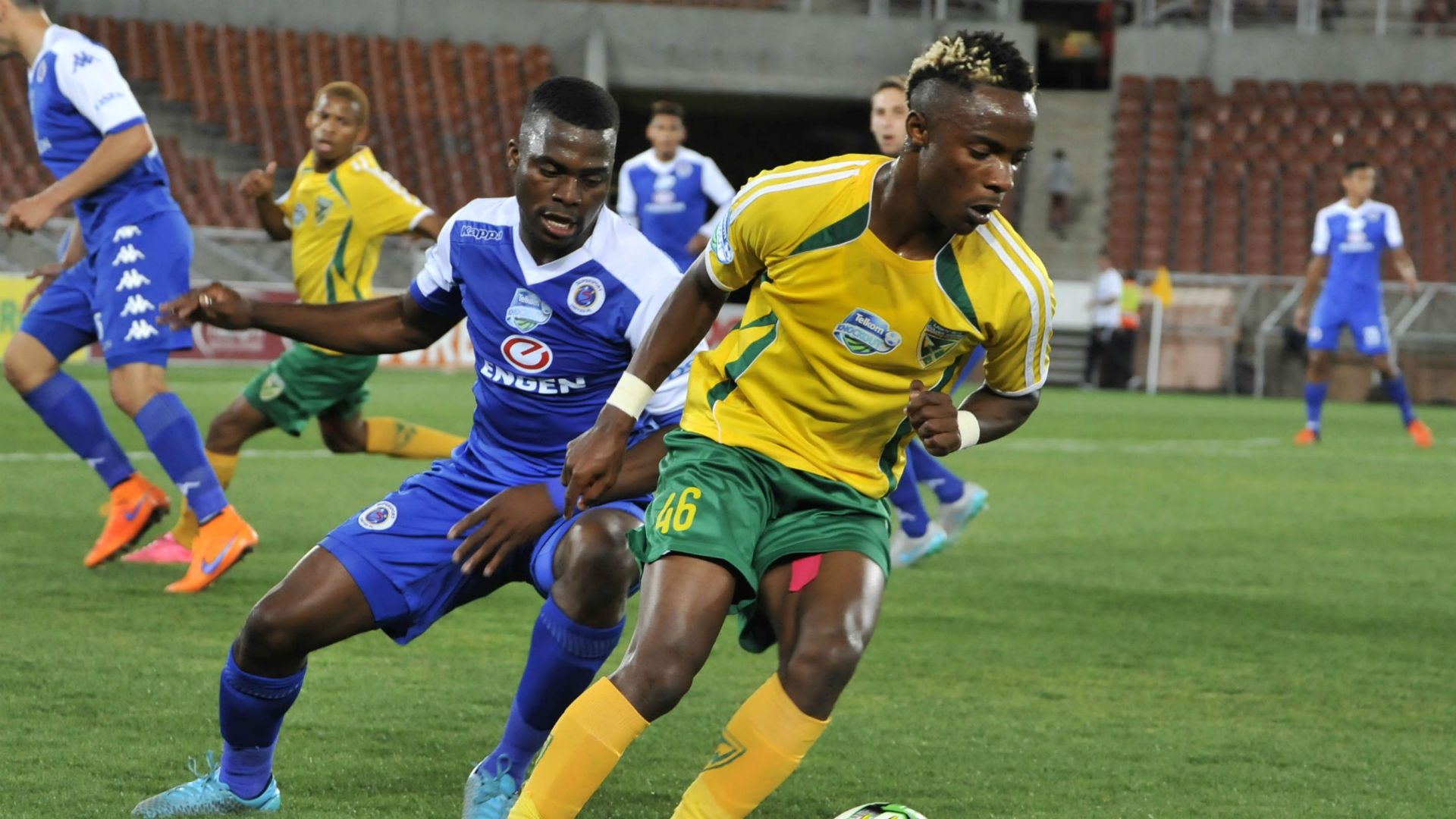 Kuda Mahachi and Enocent Mkhabela - SuperSport United vs Golden Arrows