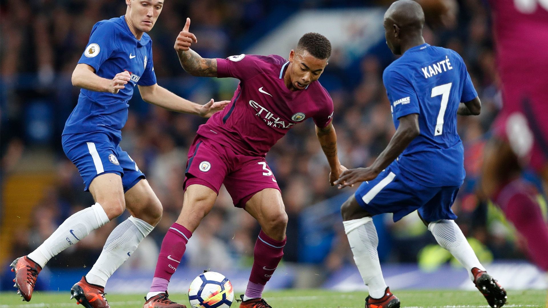 Gabriel Jesus Manchester City x Chelsea Premier League 30 09 17
