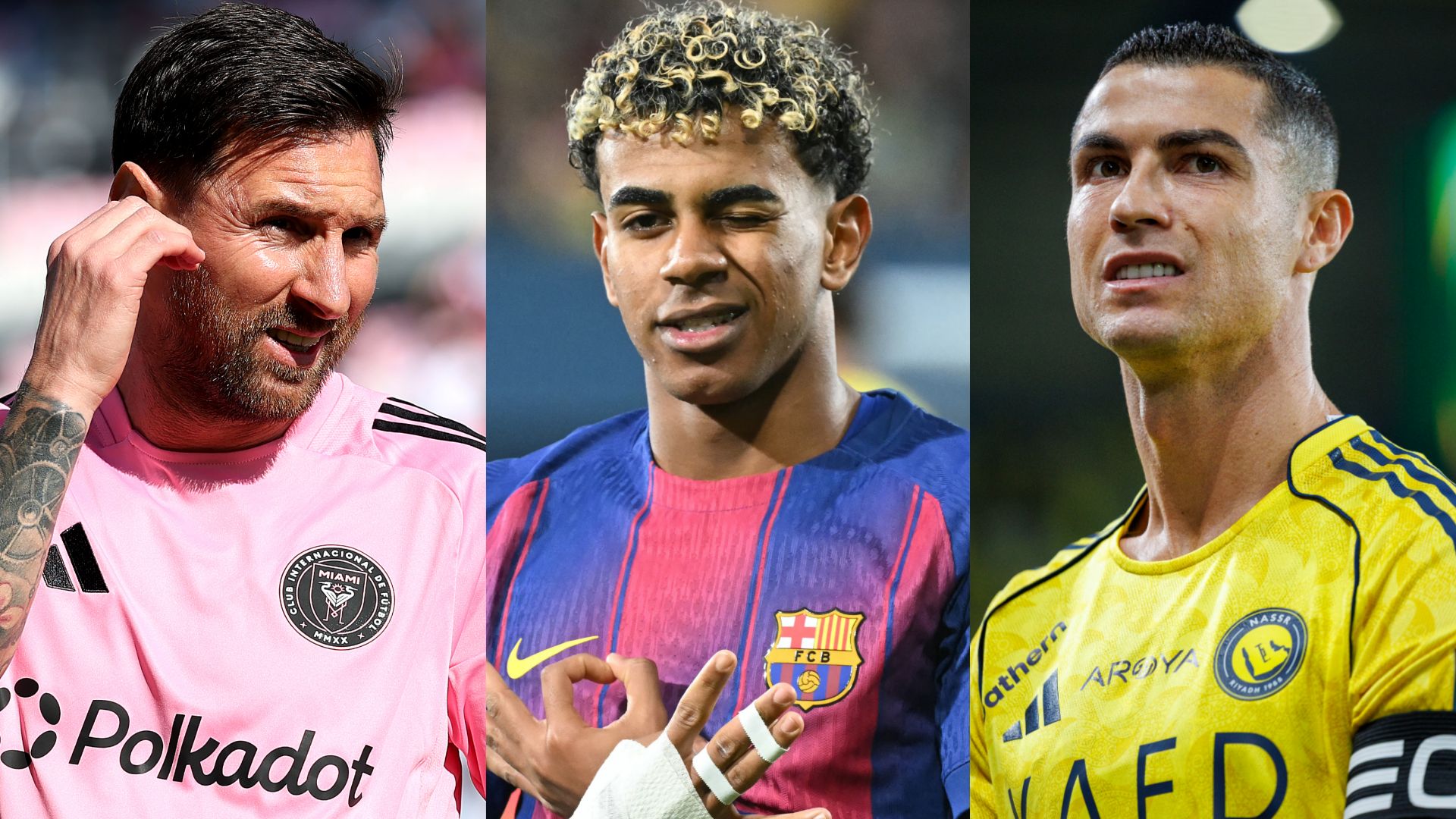 Lamine Yamal Lionel Messi Cristiano Ronaldo 2025-26
