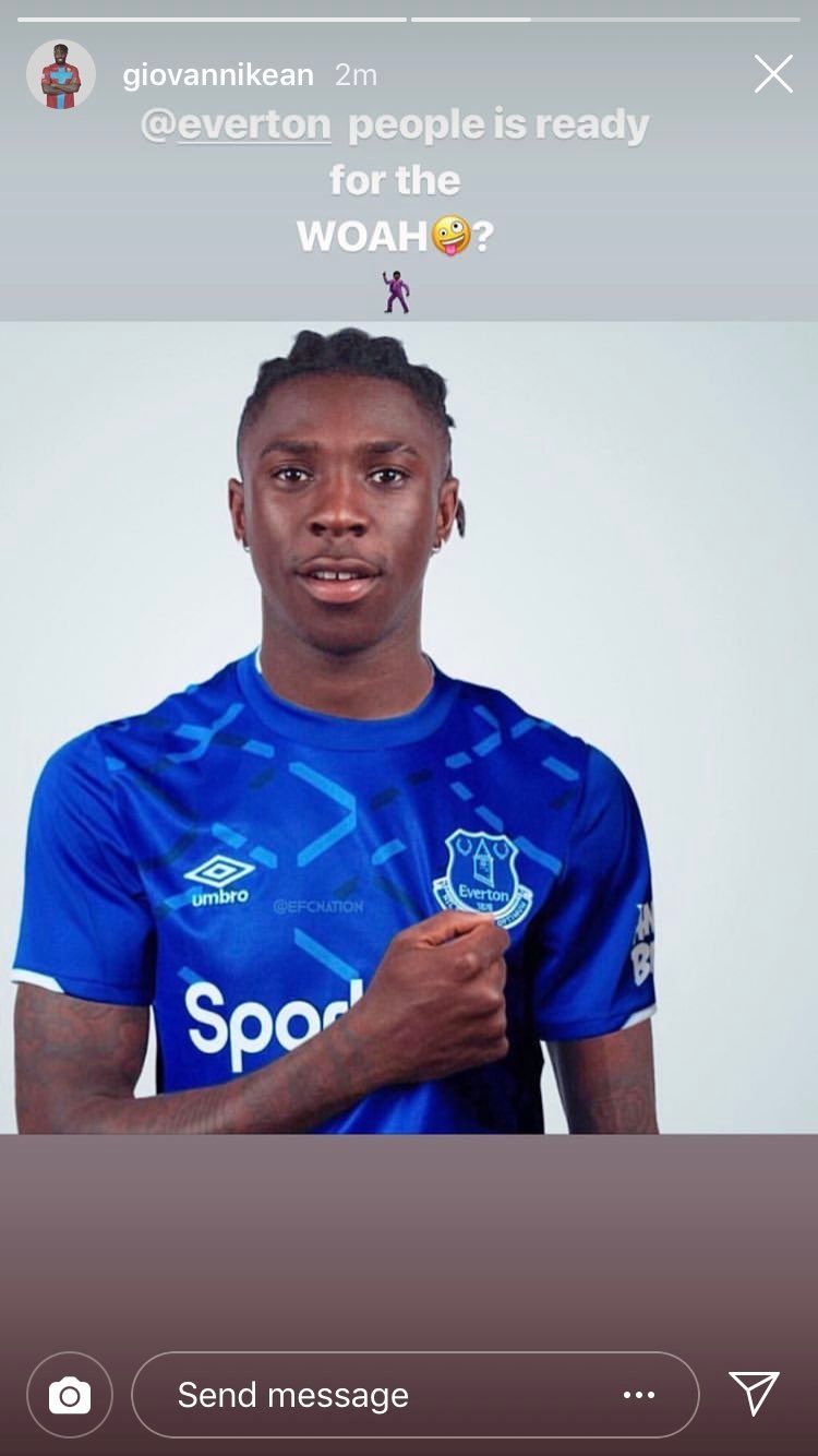 Storia Kean Everton
