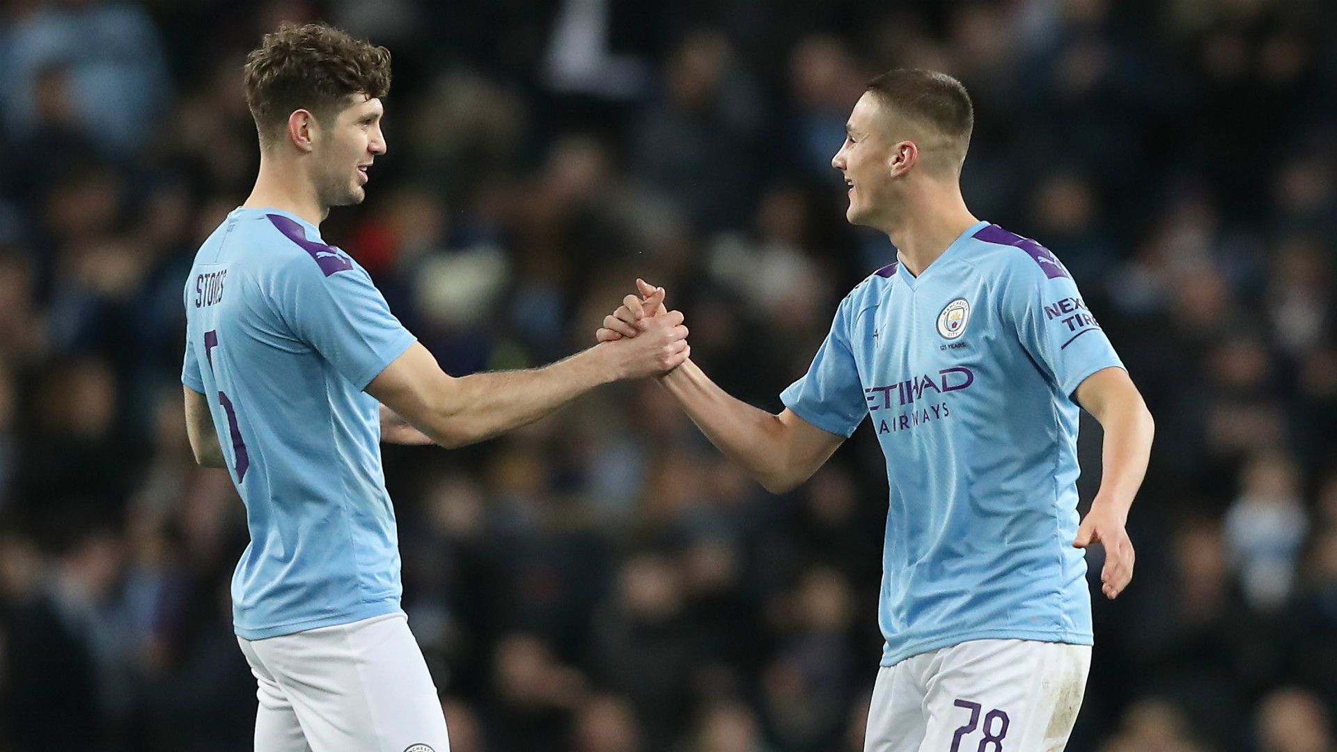 John Stones Taylor Harwood-Bellis Manchester City 2019-20
