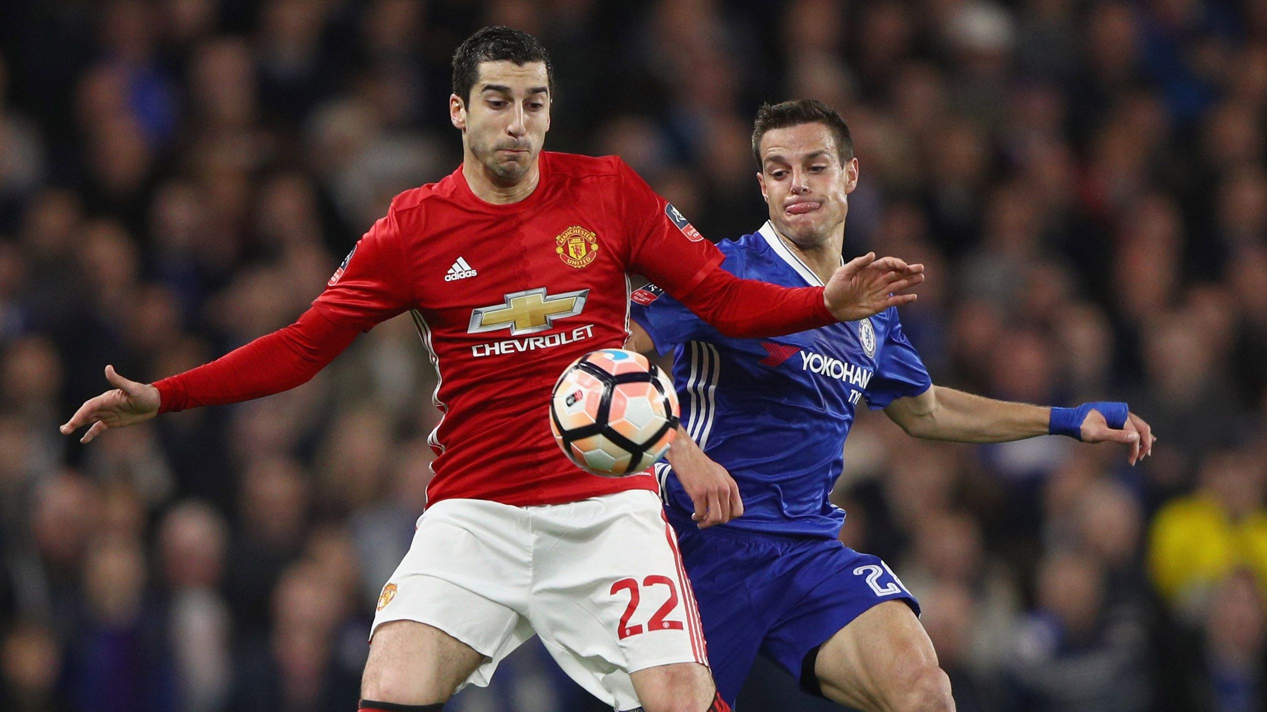 Henrikh Mkhitaryan Cesar Azpilicueta Manchester United Chelsea FA Cup