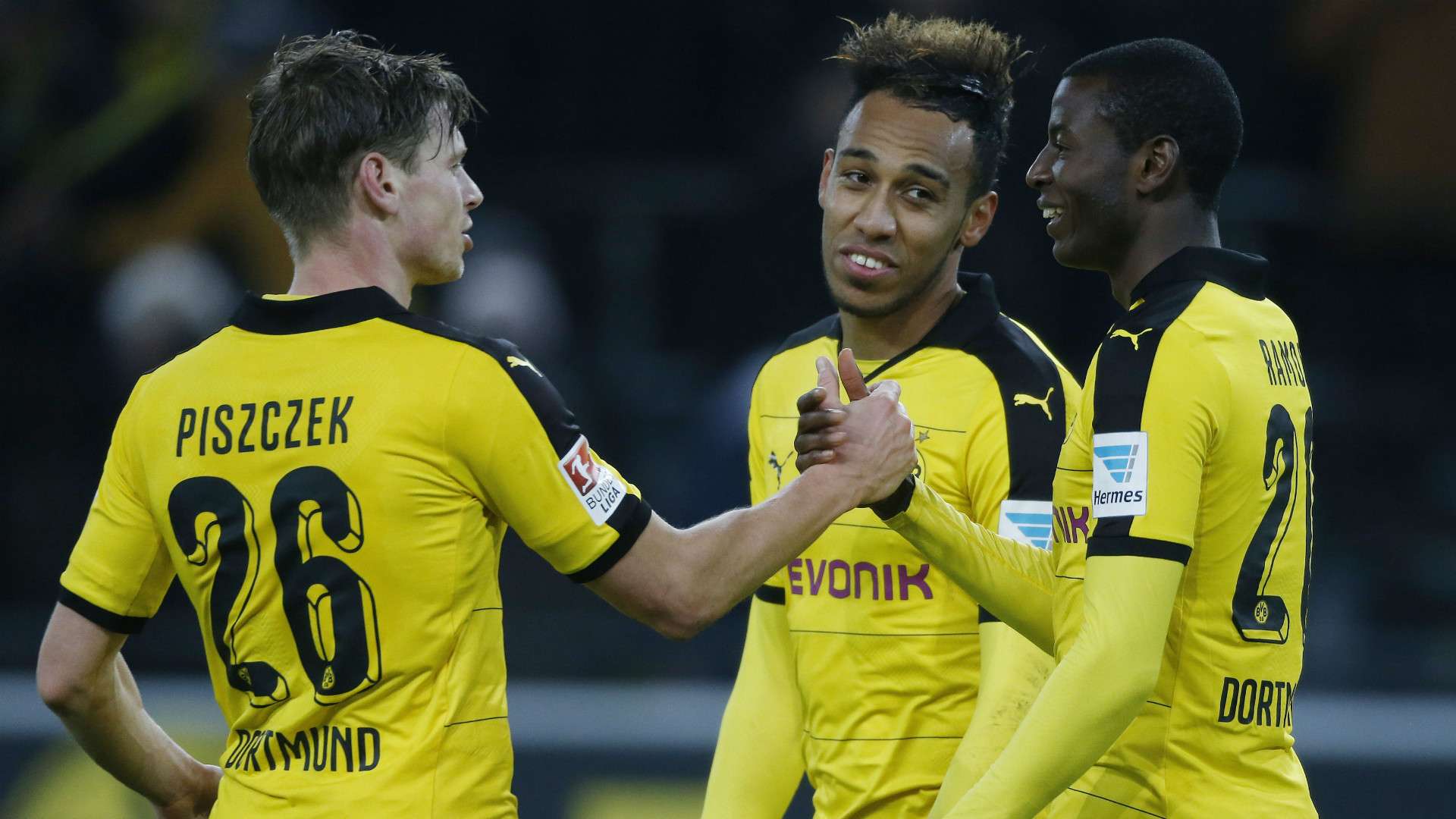 Lukasz Piszczek Adrian Ramos Pierre Emerick Aubameyang Borussia Dortmund