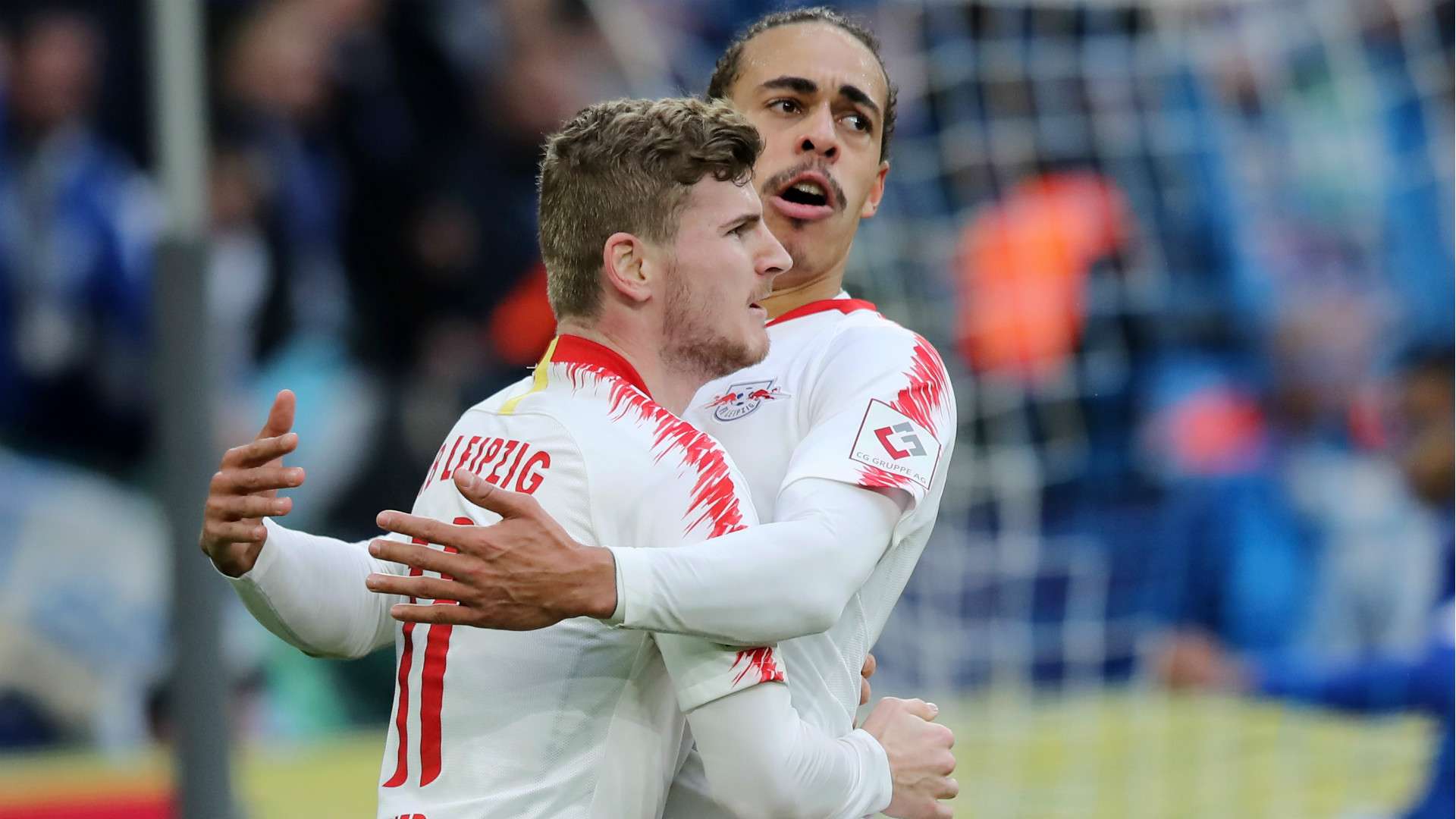 Timo Werner Yussuf Poulsen Schalke 04 RB Leipzig Bundesliga 16032019