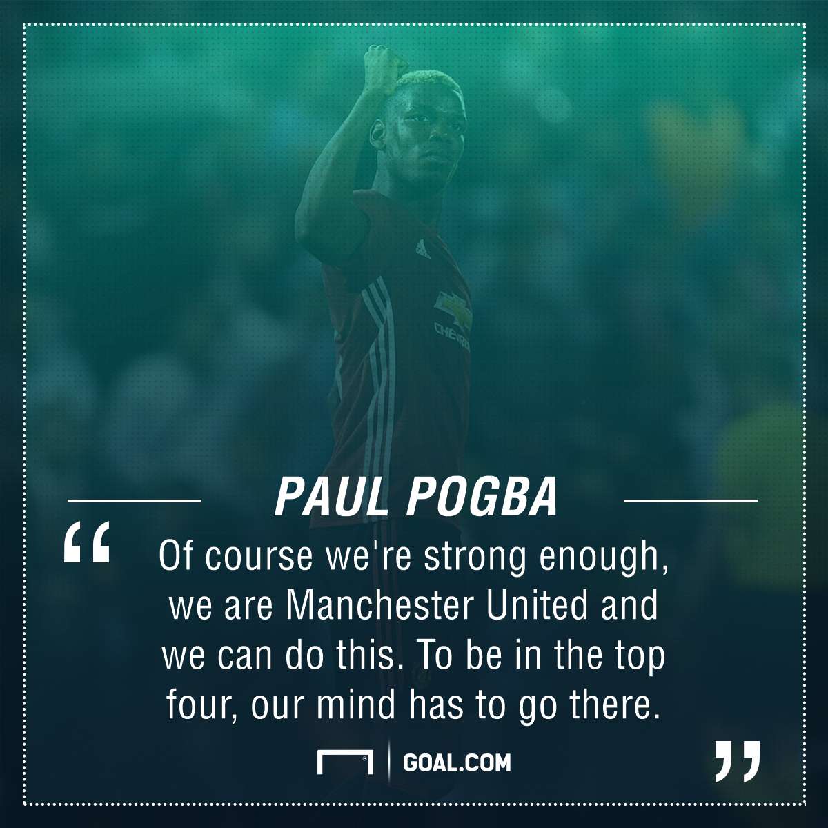 Paul Pogba Manchester United top four