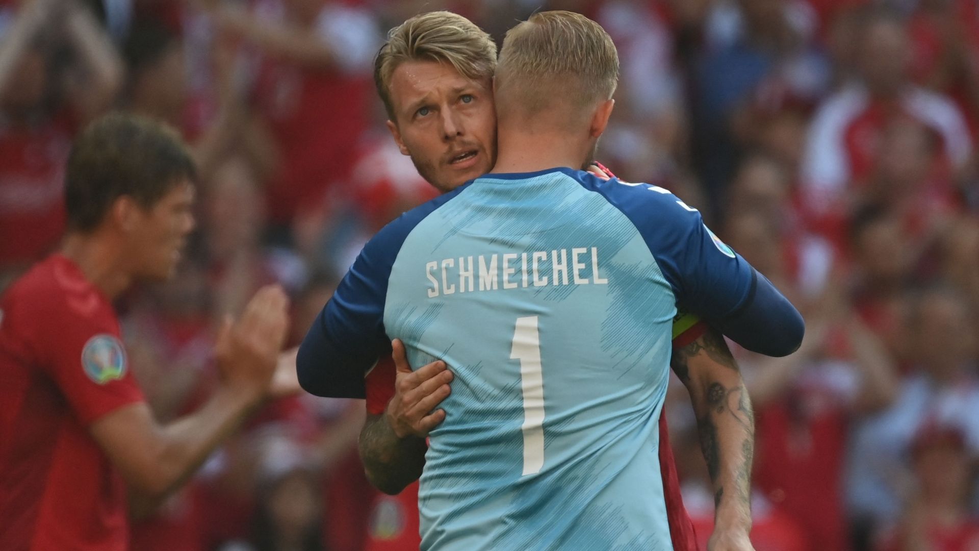 Eriksen Kjaer Schmeichel Denmark Euro
