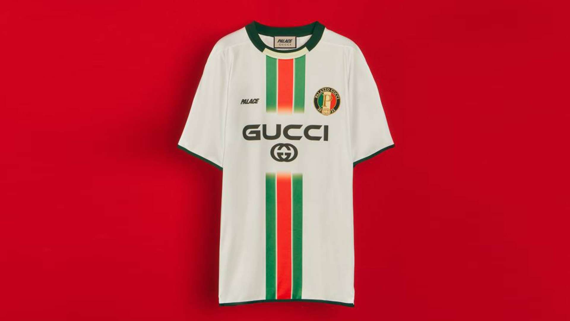 Gucci printed football technical jersey T-shirt