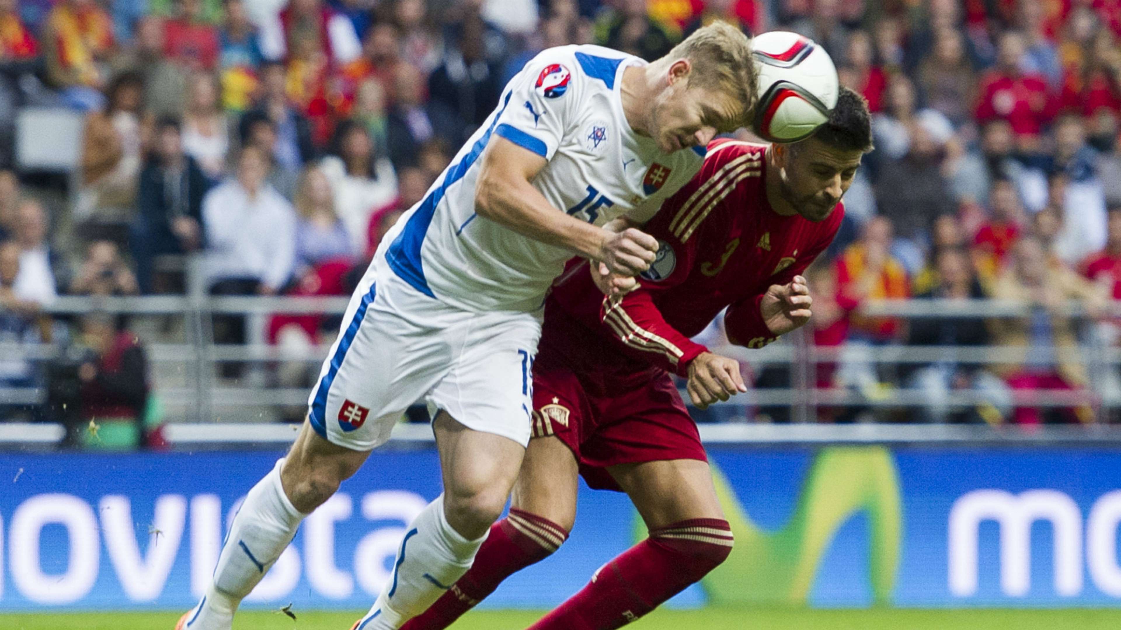 Gerard Pique Tomas Hubocan Spain Slovakia Euro Qualifier