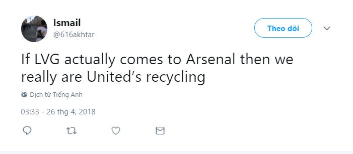 LVG to Arsenal reaction