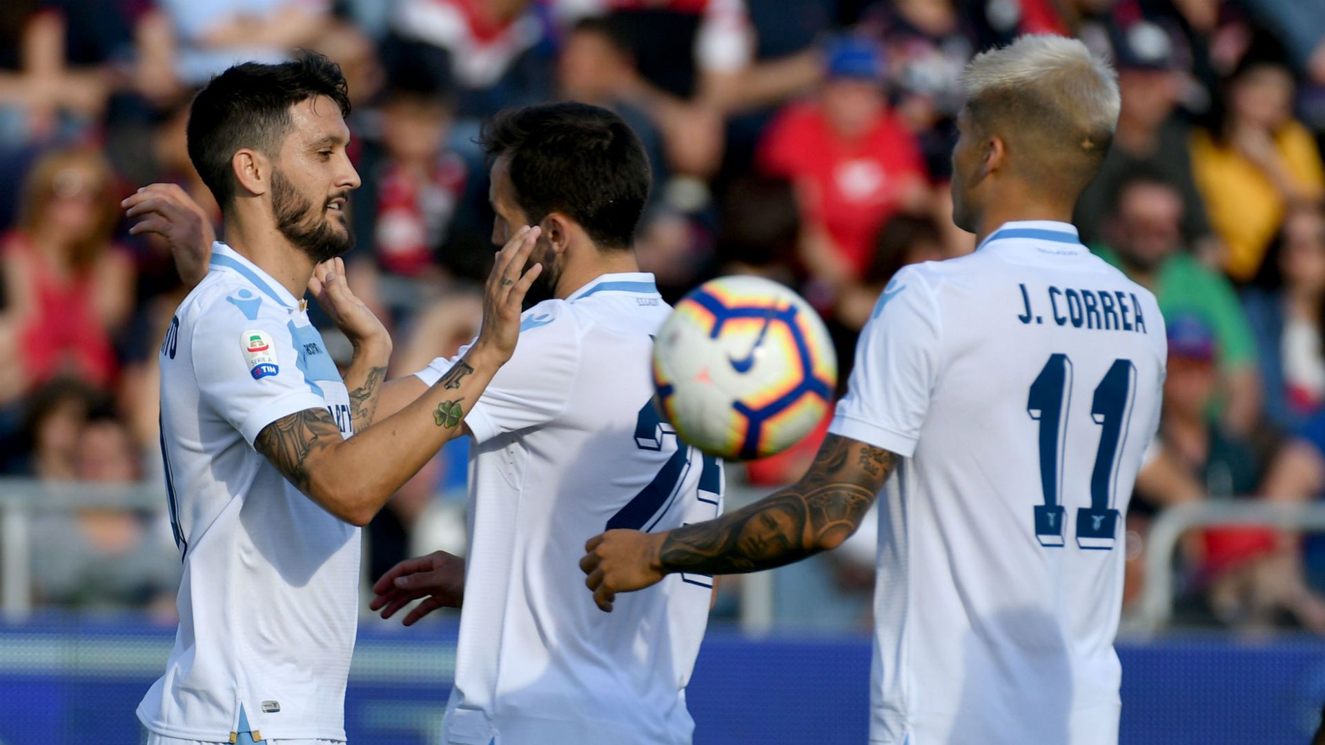 Lazio celebrating Cagliari Lazio Serie A