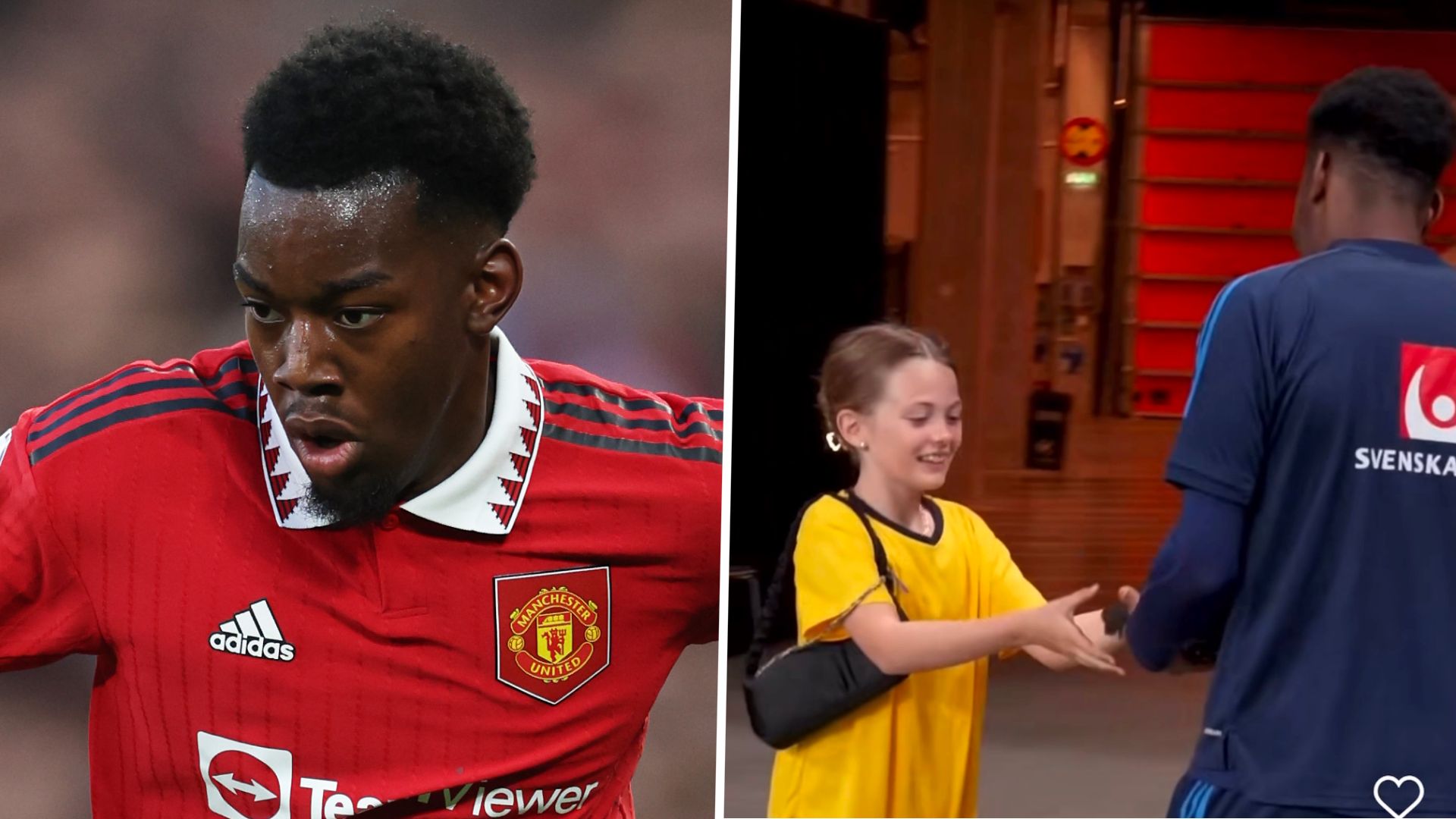 Anthony Elanga split 